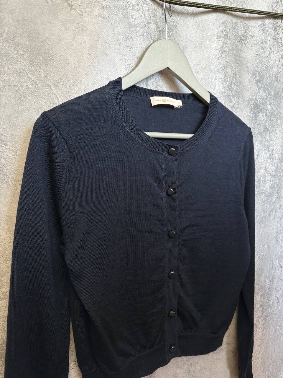 Tory Burch RRP $500 Tory Burch Merino Wool Cardigan Navy Blue Sweater Size L / US 10 / IT 46 - 4 Thumbnail