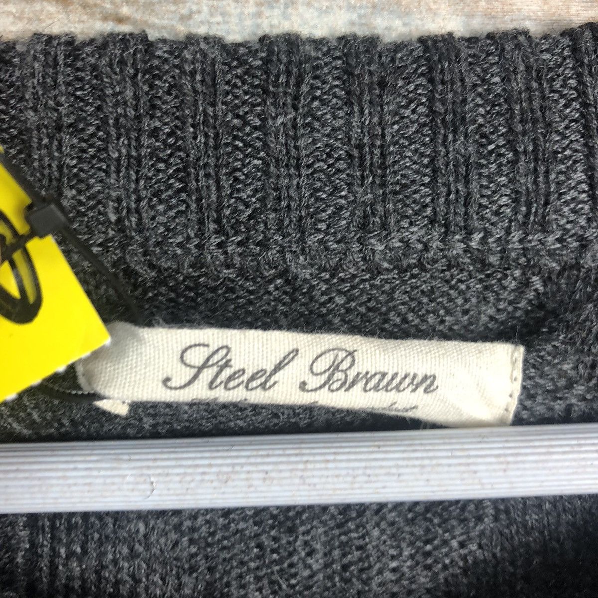 Homespun Knitwear × Japanese Brand Gteel Brawn Grey Knitwear #A1994 Size L / US 10 / IT 46 - 10 Thumbnail