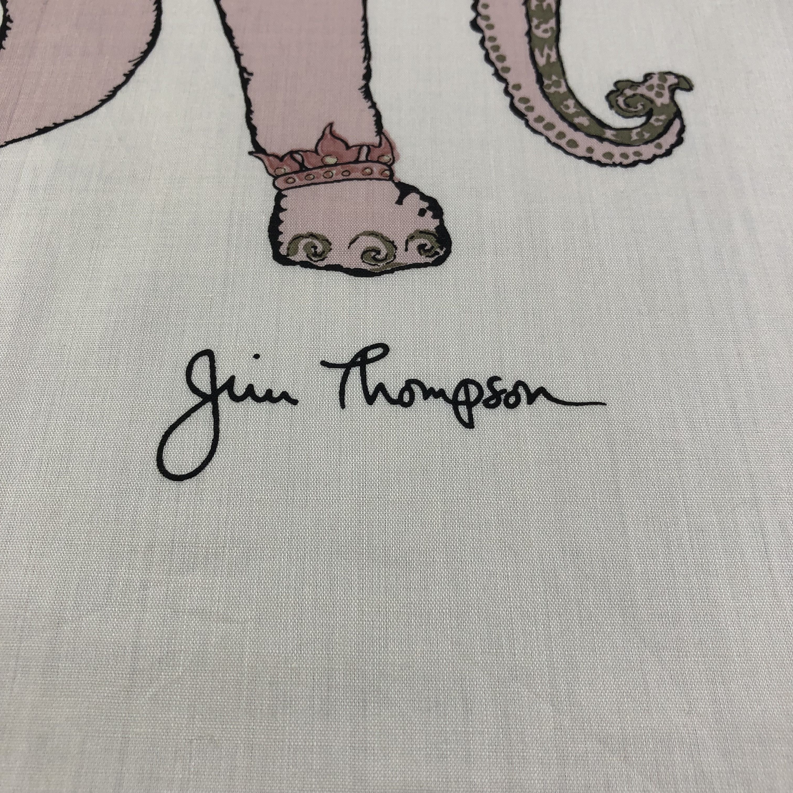 Jim Thompson Jim Thompson Elephant Handkerchief Neckerchief Bandana H1771 Size ONE SIZE - 3 Thumbnail