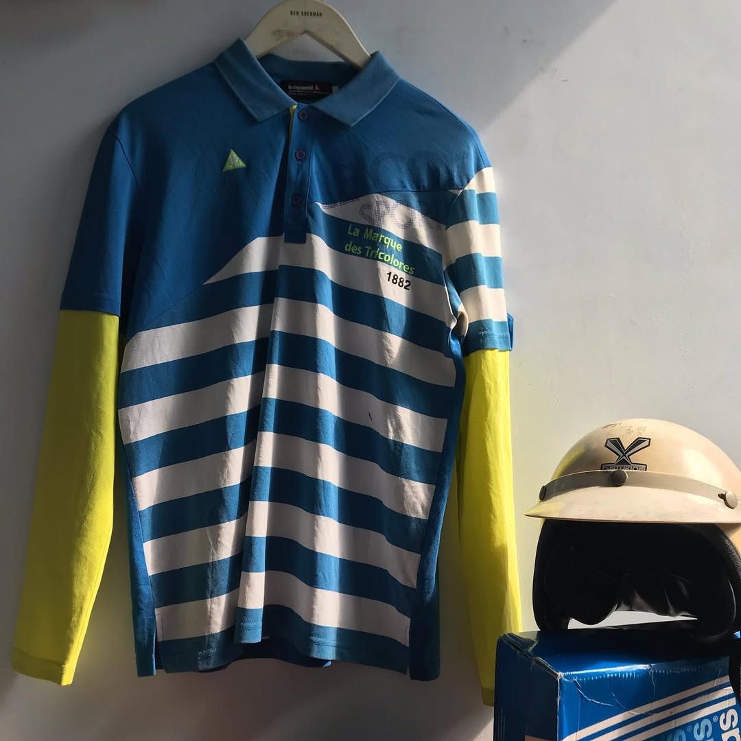 Le Coq Sportif Vintage Le Coq Sportif Cut long sleeve Sport Bike polo shirt Size US M / EU 48-50 / 2 - 8 Thumbnail