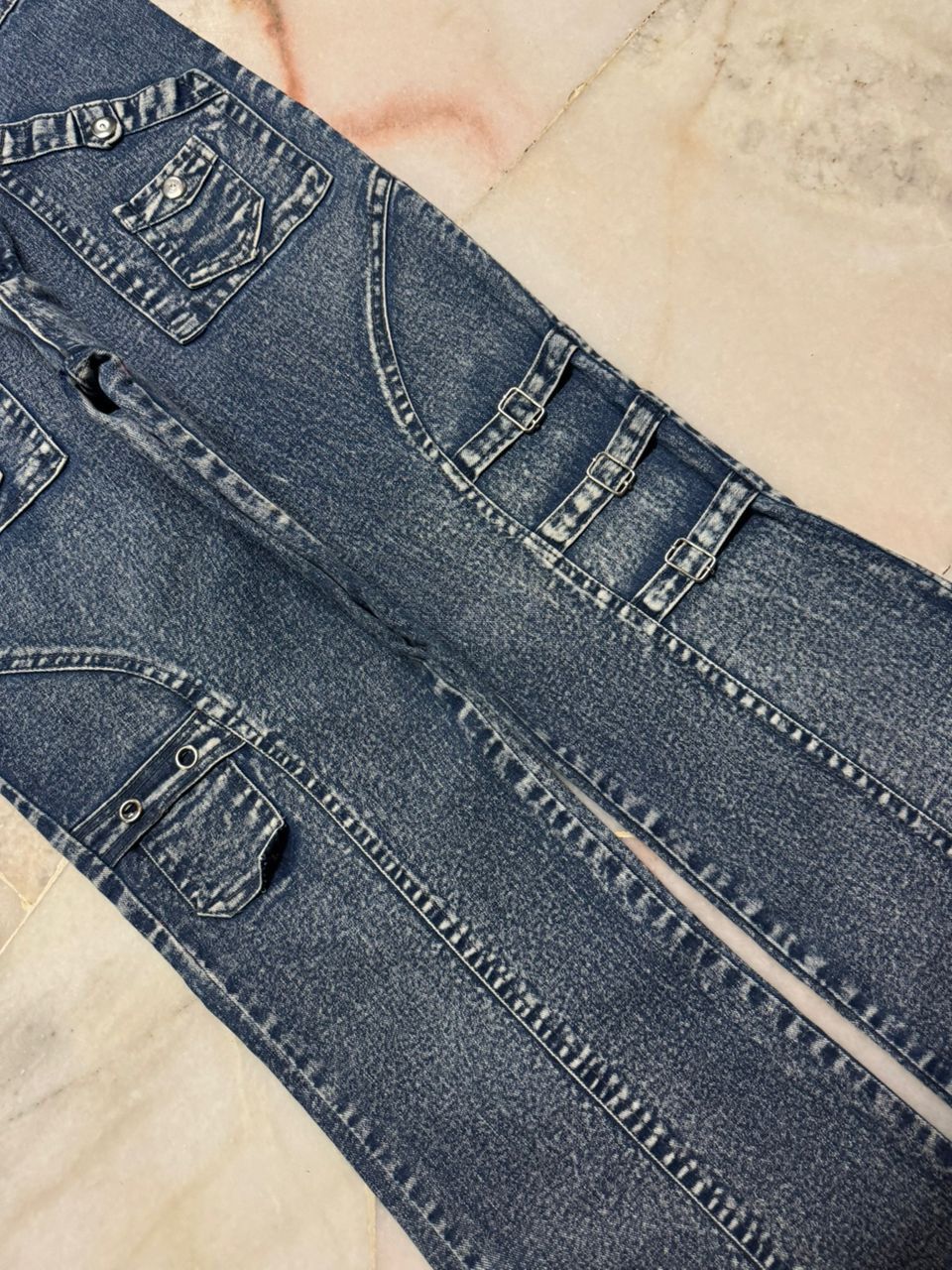Tornado Mart 💥Bell Bottom💥Vintage Japanede Flared Washed Punk Jeans Size US 27 - 7 Thumbnail