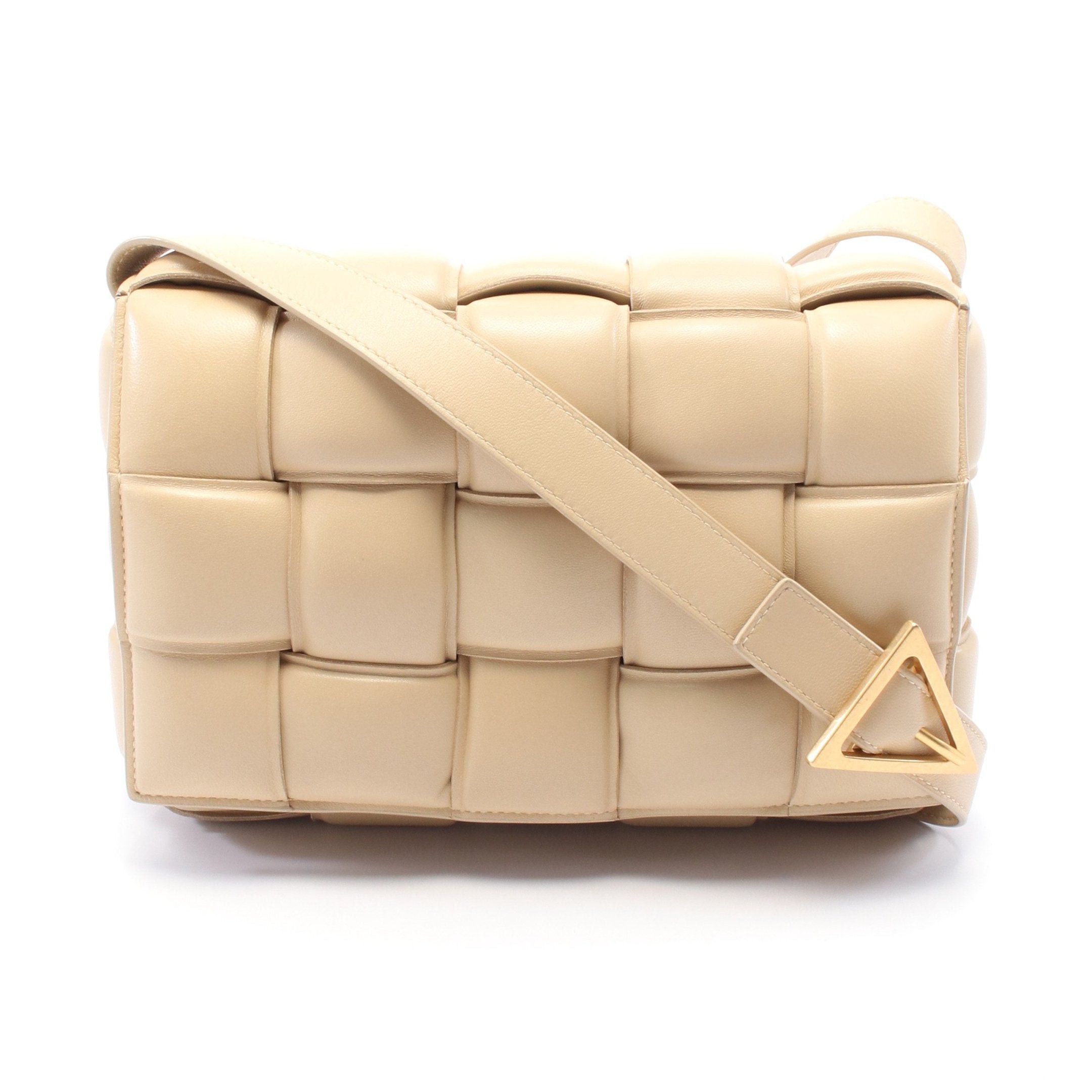 Bottega Veneta Bottega Veneta Padet Cassette Intrecciato Shoulder Bag Leather Beige Size ONE SIZE - 1 Thumbnail
