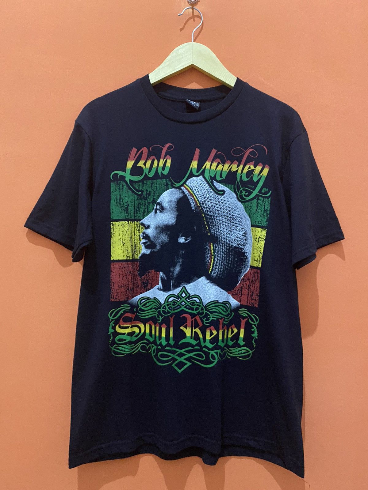 Bob Marley × Rap Tees × Vintage 🔥RARE🔥 Vintage boot Bob Marley Reggae Soul Rebel tee Size US L / EU 52-54 / 3 - 1 Thumbnail