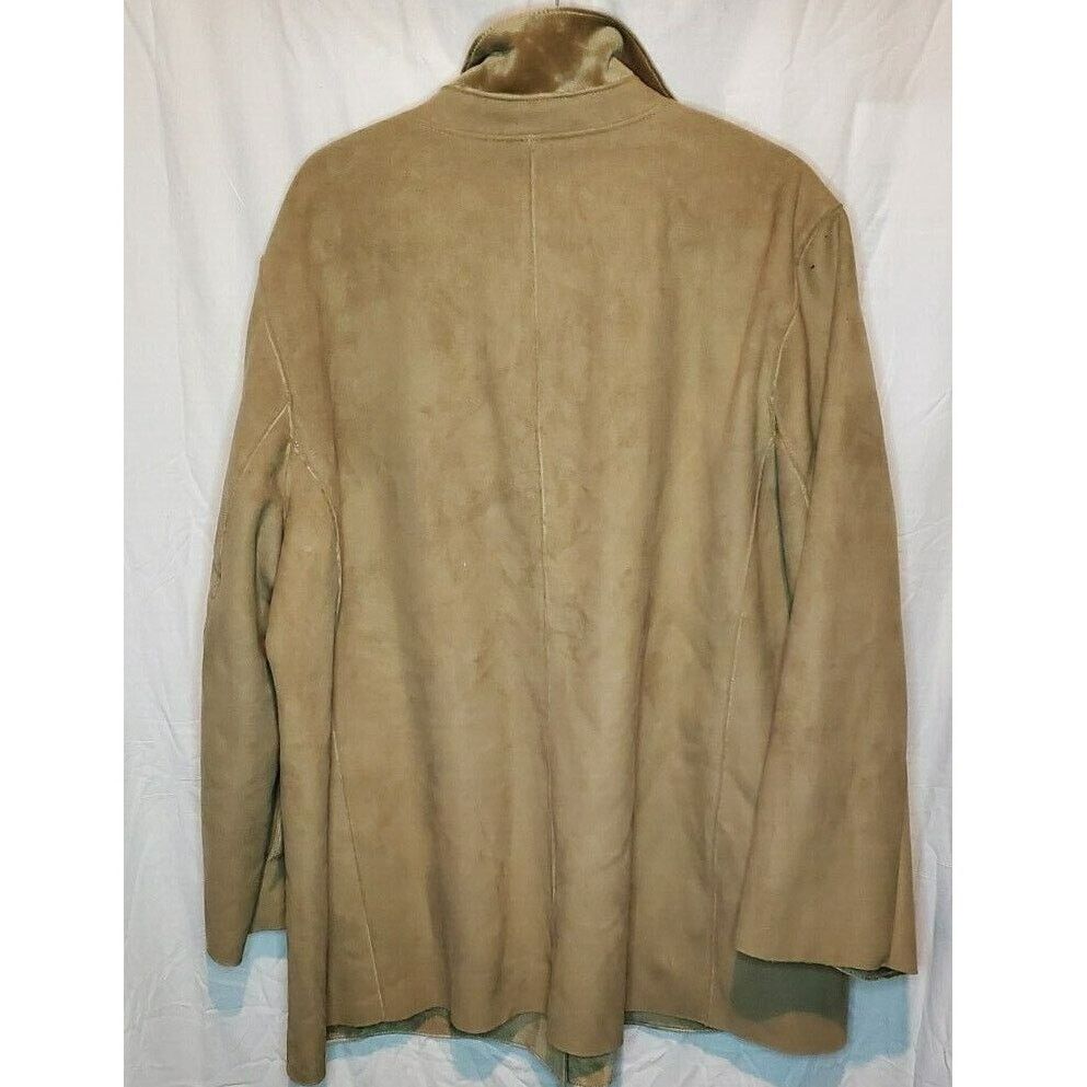 Harve Benard Harve Benard Woman Tan Faux Suede Peacoat Jacket Size 24W Size 4XL / US 24-26 - 2 Thumbnail