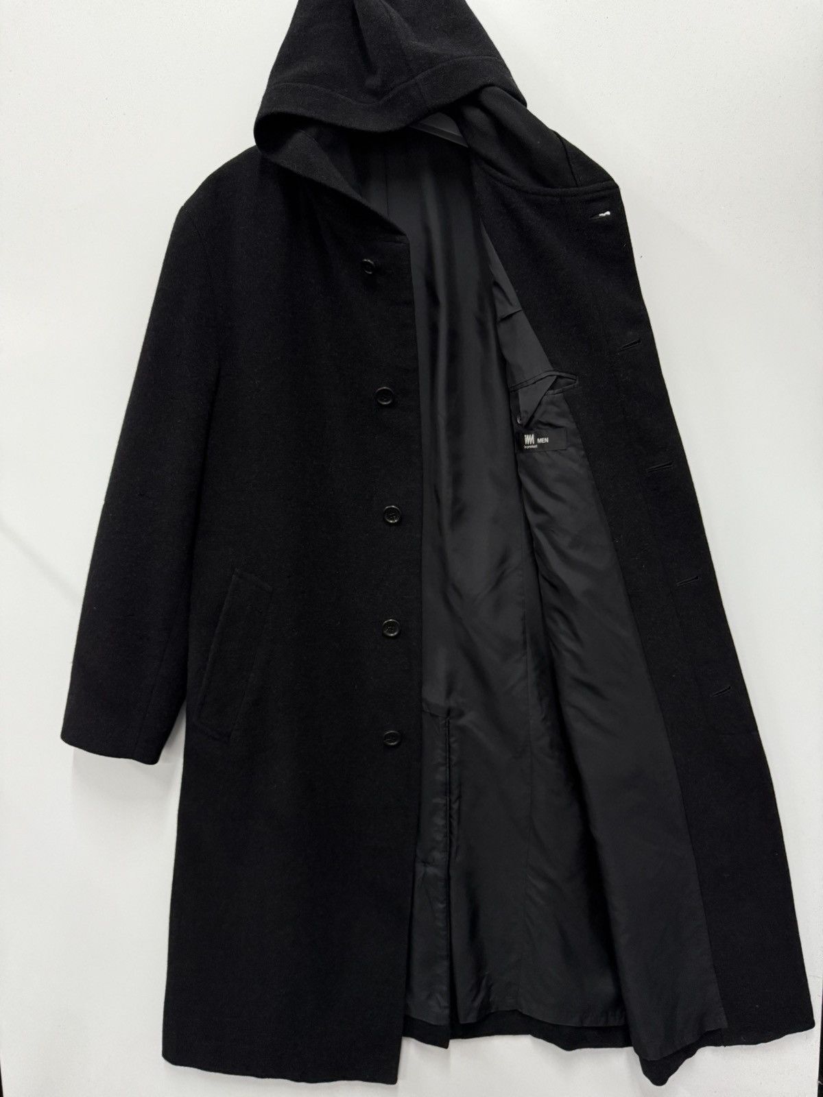 Issey Miyake 🔥 ISSEY MIYAKE iM PRODUCT WOOL HOODIE LONG COAT - M Size US L / EU 52-54 / 3 - 7 Thumbnail