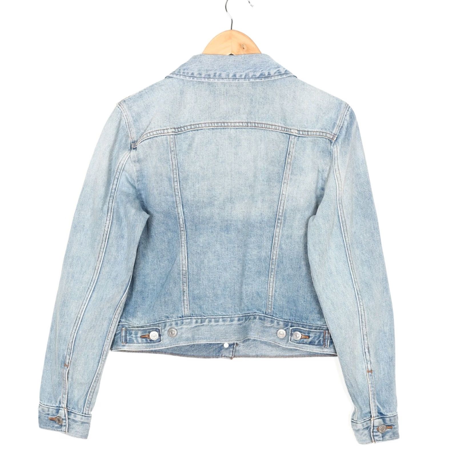 Levi's LEVI’S Authentic Trucker Jacket Women Size L Light Wash Denim MJ4162 Size L / US 10 / IT 46 - 3 Thumbnail