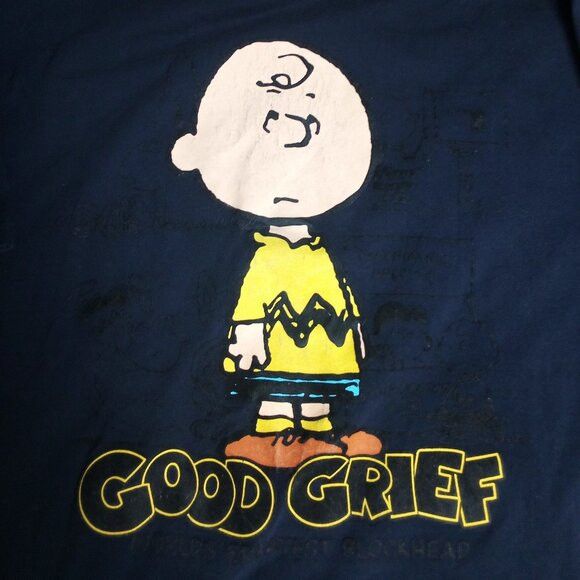 Peanuts Vintage Y2K Peanuts Charlie Brown Good Grief T-Shirt Size US XL / EU 56 / 4 - 1 Thumbnail