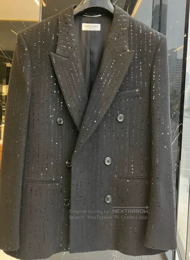 Saint Laurent Paris Saint Laurent Paris Sequin Double Breasted Jacket Size US M / EU 48-50 / 2 - 1 Thumbnail
