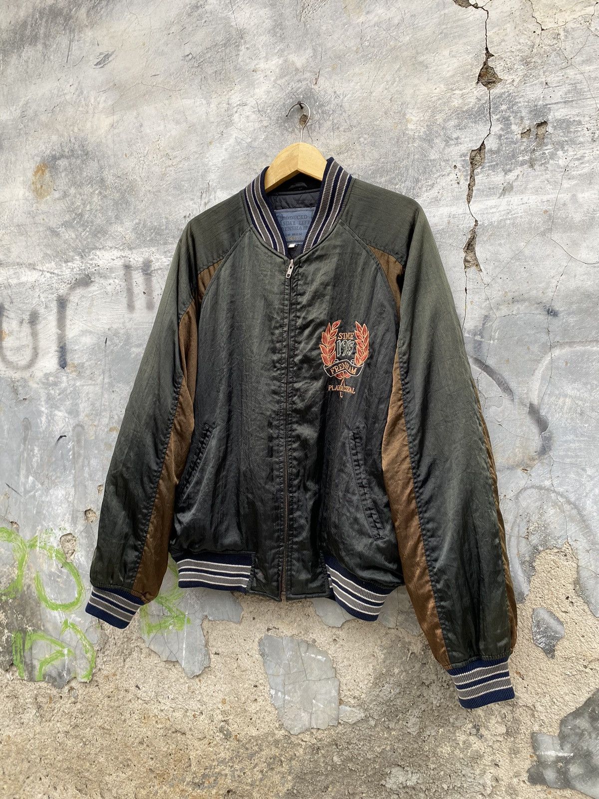 Japanese Brand 80s Frensham “The Back Gammon Club” Final Home Style Bomber Size US XL / EU 56 / 4 - 5 Thumbnail