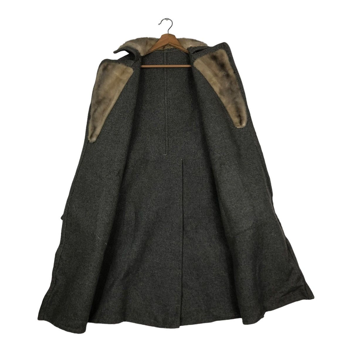 Vintage 🔥VINTAGE LONG JACKET FOX FUR DOUBLE COLLAR FRANVAL PARIS Size US S / EU 44-46 / 1 - 13 Thumbnail