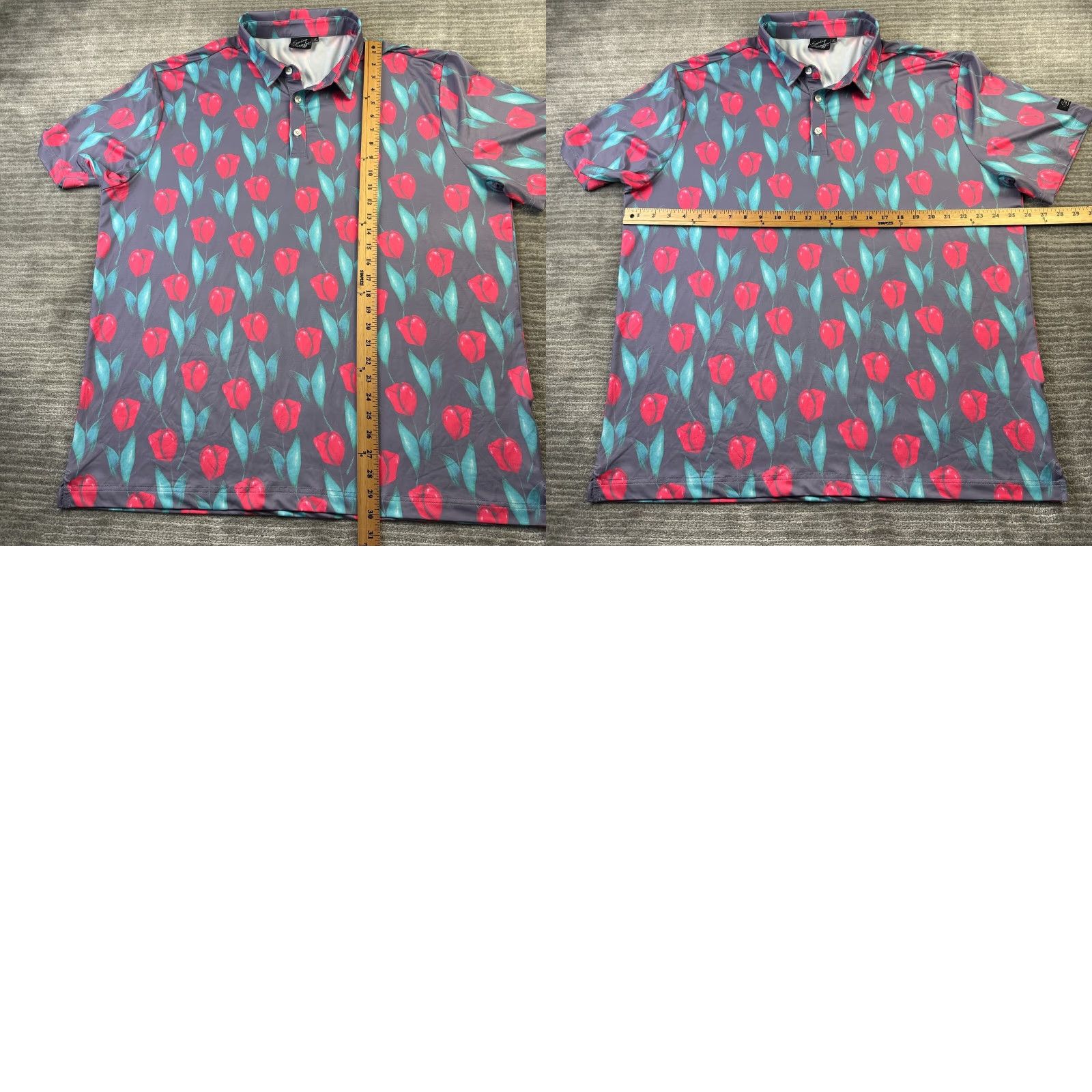 Vintage Sunday Swagger Polo Mens 2XL All Over Print Floral Golf Size US XXL / EU 58 / 5 - 8 Thumbnail