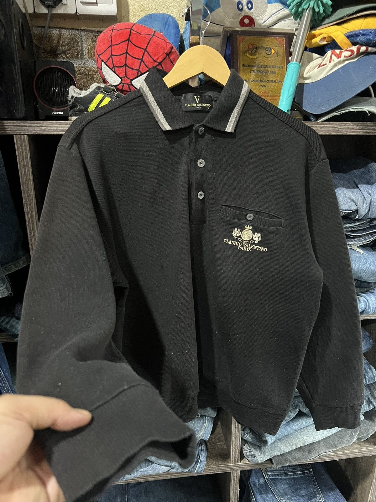 Other 🔥Vintage Claudio Valentino Long Sleeve Polo Size US M / EU 48-50 / 2 - 8 Thumbnail