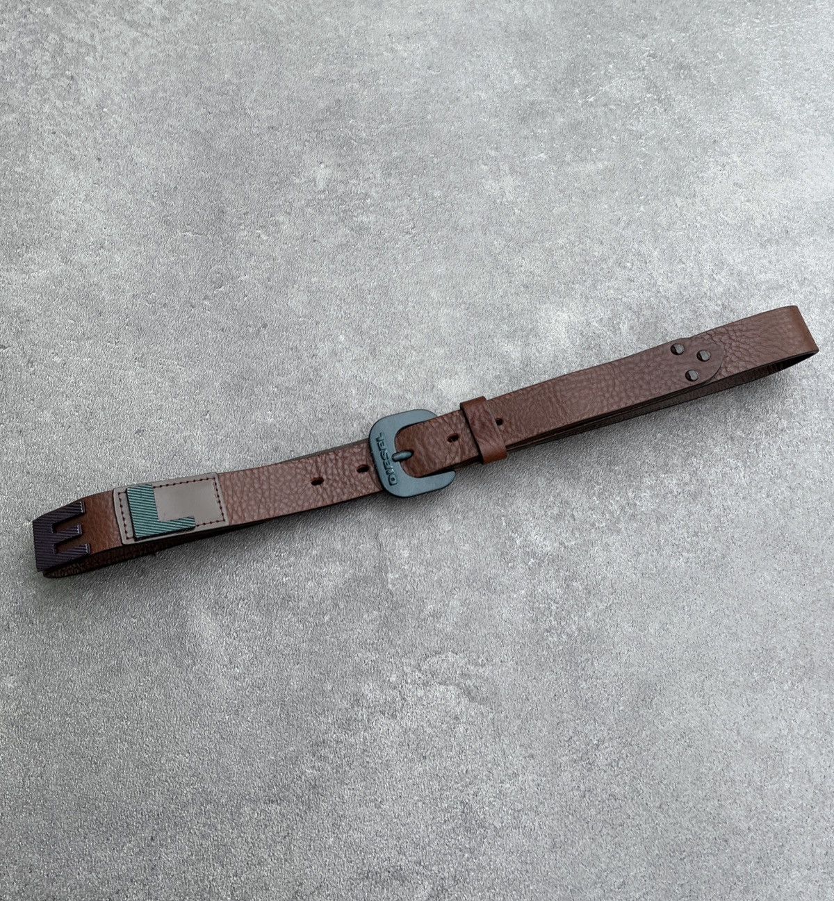 Diesel 🔥Rare Vintage 2000’s DIESEL Big logo Leather Belt Size ONE SIZE - 19 Thumbnail