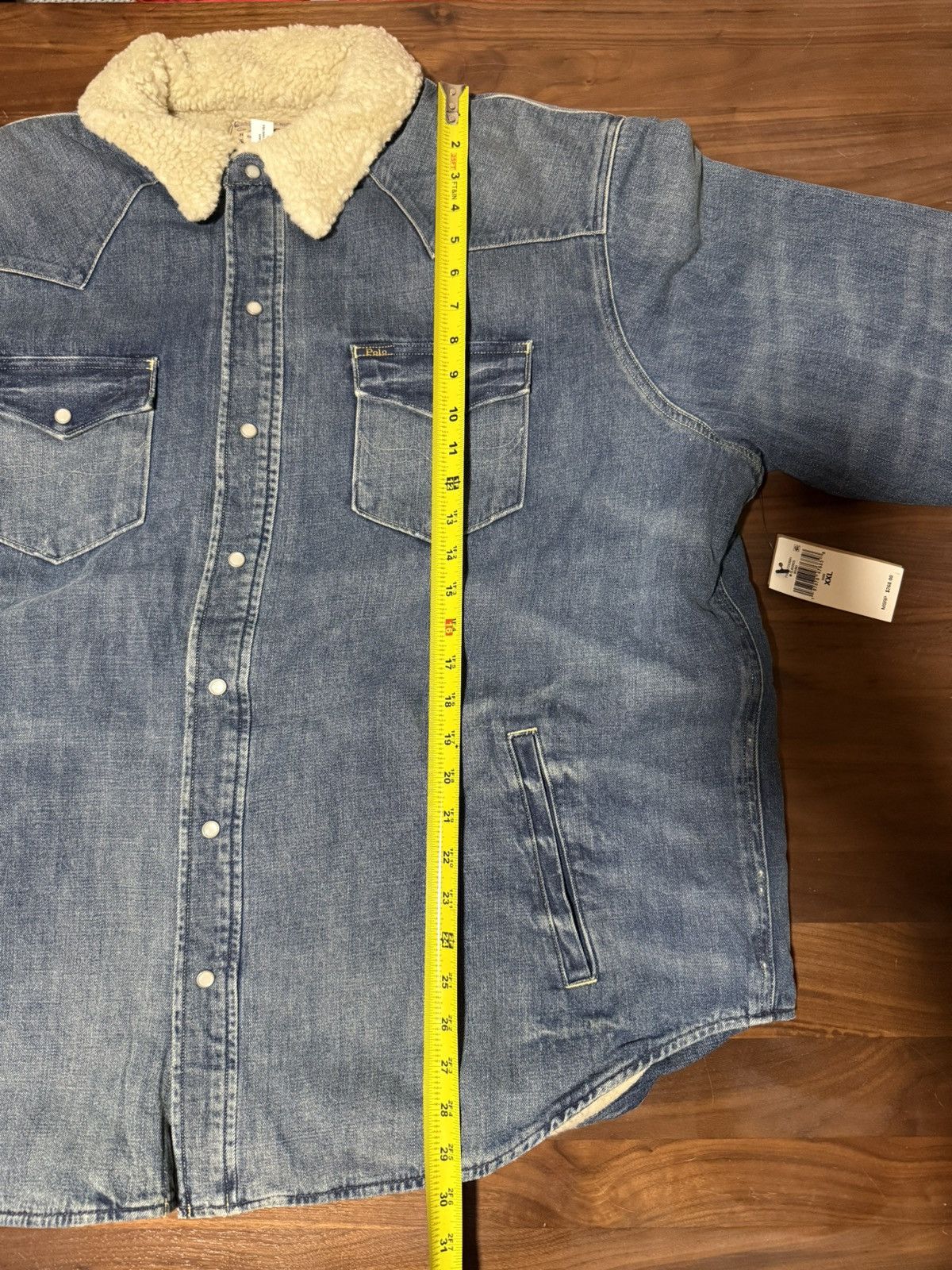 Polo Ralph Lauren Polo Ralph Lauren Fleece-Lined Denim Western Shirt Jacket Size US XXL / EU 58 / 5 - 8 Thumbnail