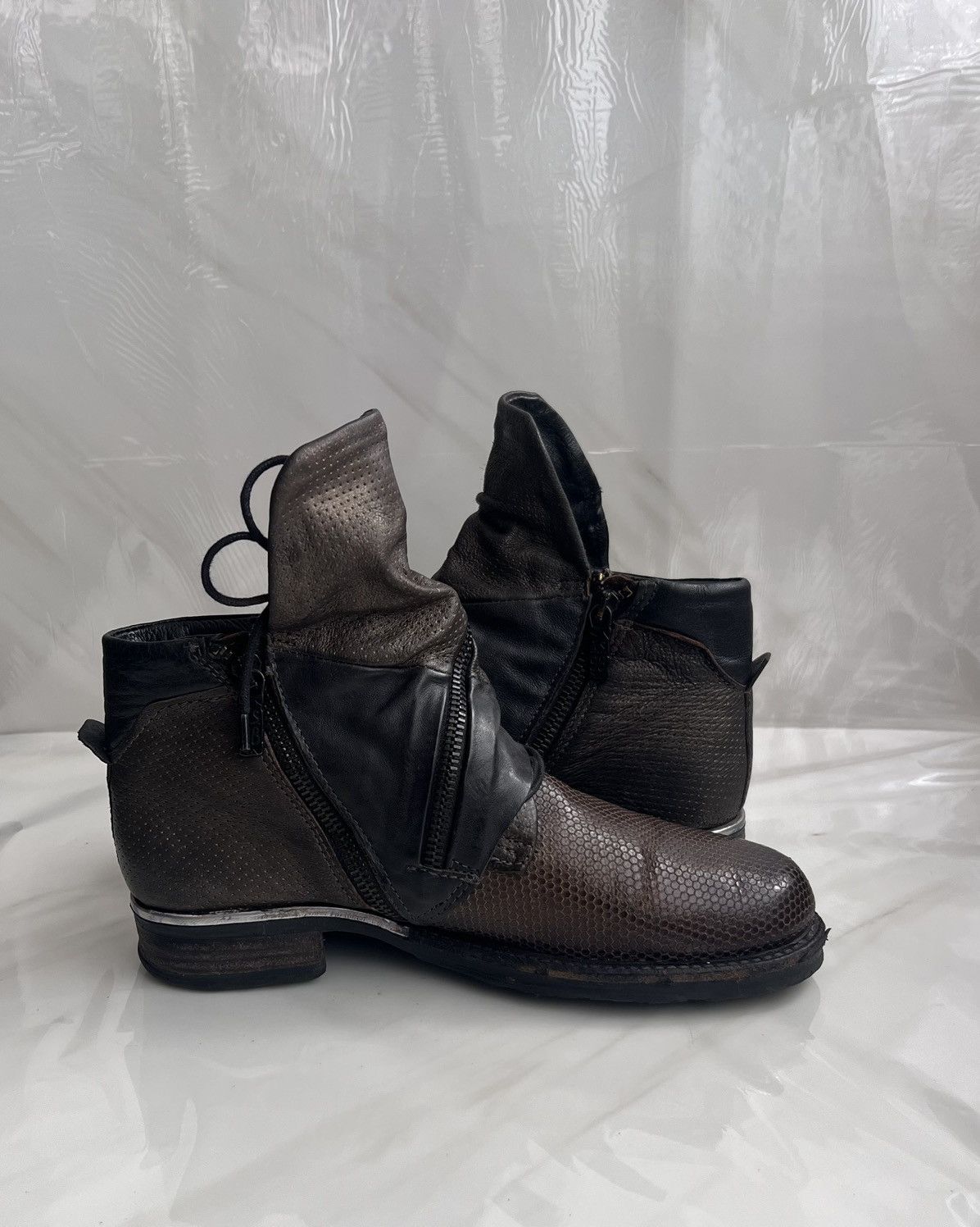 A.S.98 As 98 Airstep Zipper Boho Biker brown distressed boot Size US 8 / IT 38 - 6 Thumbnail