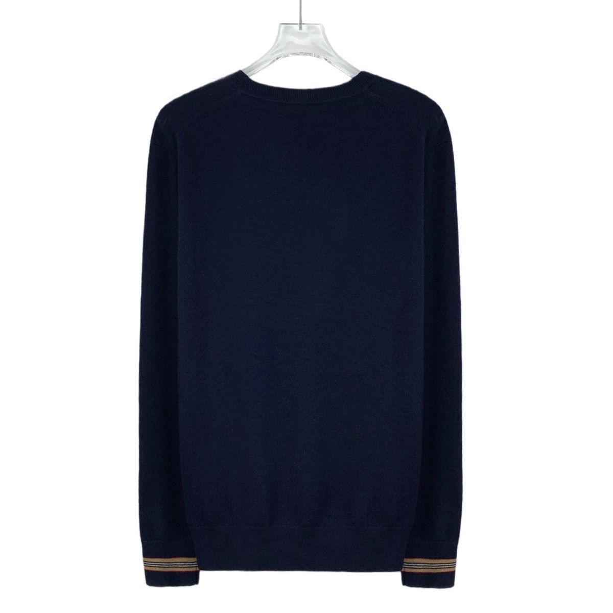 Burberry Burberry Striped Spliced Wool Long Sleeve Knit Sweater K26WX Size US M / EU 48-50 / 2 - 2 Thumbnail