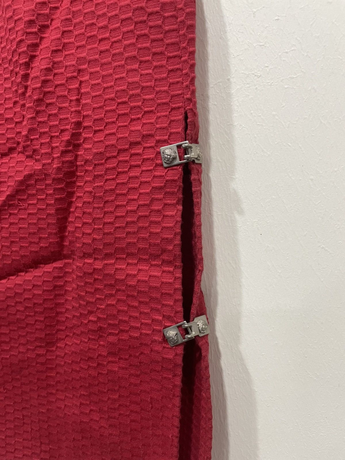 Versace Versace Red Mini Skirt Size 23" - 3 Thumbnail