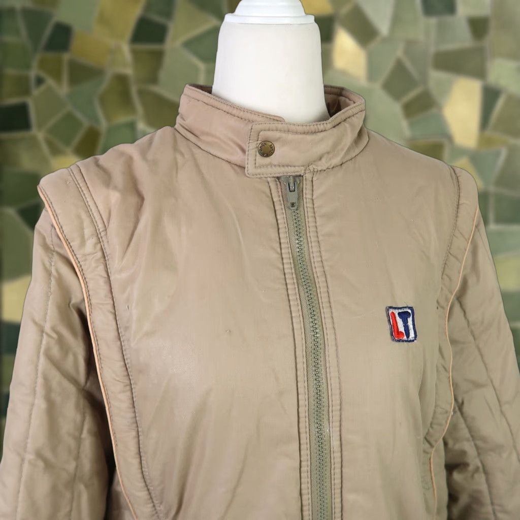 Vintage VINTAGE 80s Lemon Tree taupe tan convertible jacket XL Size XL / US 12-14 / IT 48-50 - 1 Thumbnail