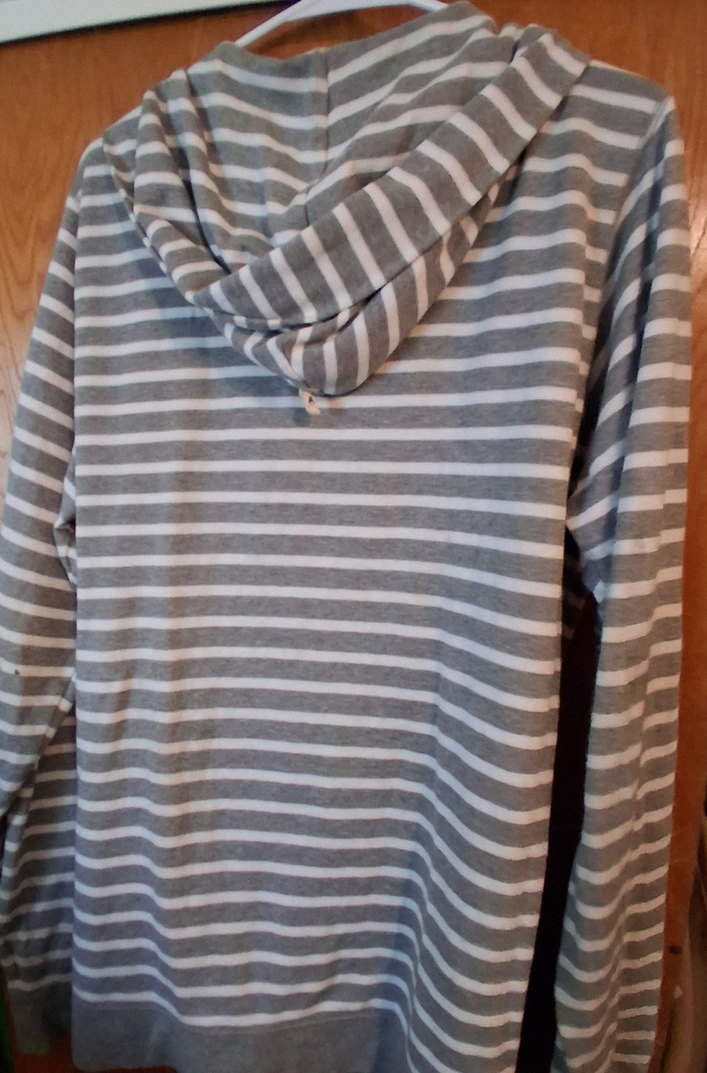 Visvim Visvim Gray and White Striped Hoodie XL Size US XL / EU 56 / 4 - 7 Thumbnail