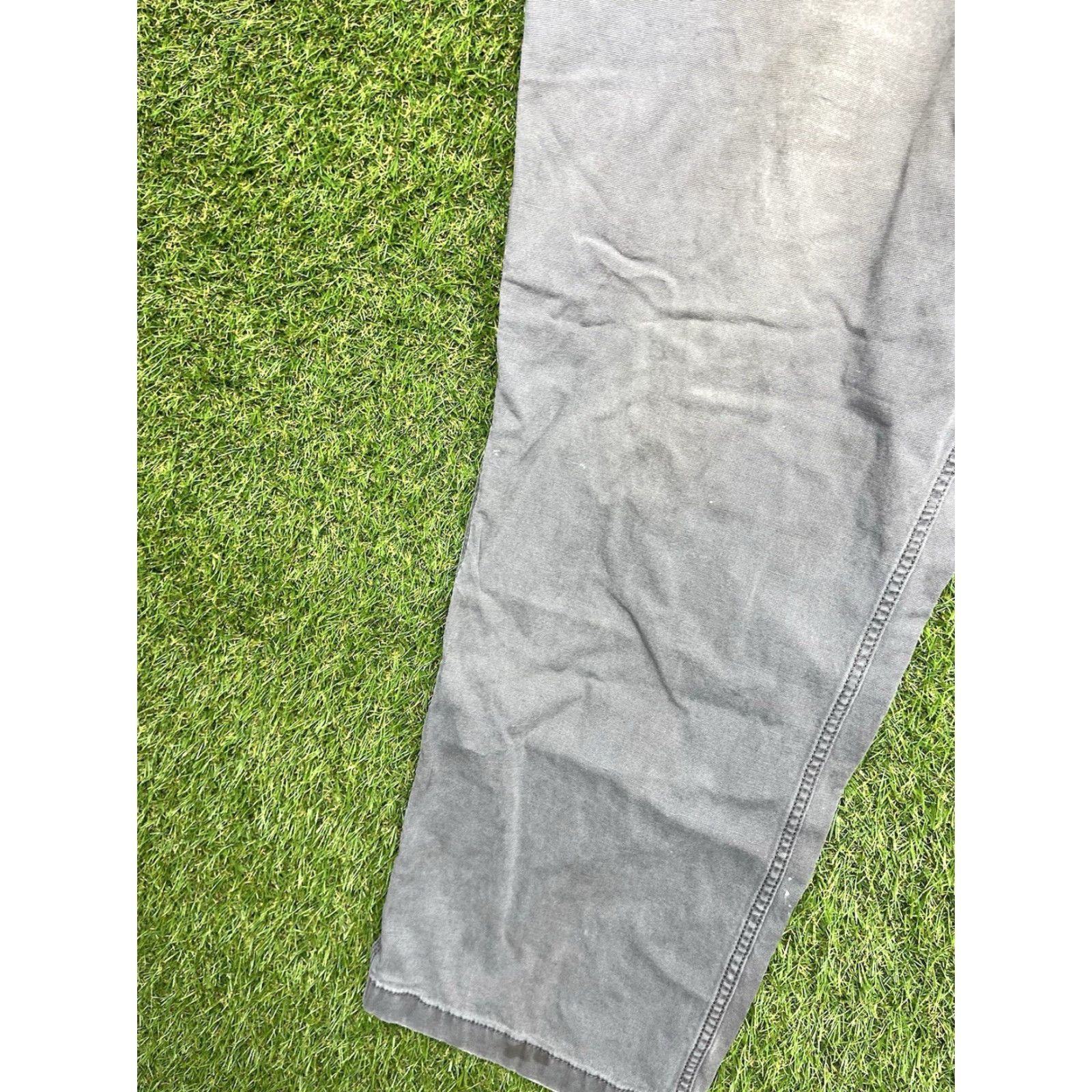 Carhartt VINTAGE Carhartt Carpenter Pants Mens 42x30 Gray Rugged Flex Canvas Work Relaxed Fit Y2K Size US 42 / EU 58 - 6 Thumbnail