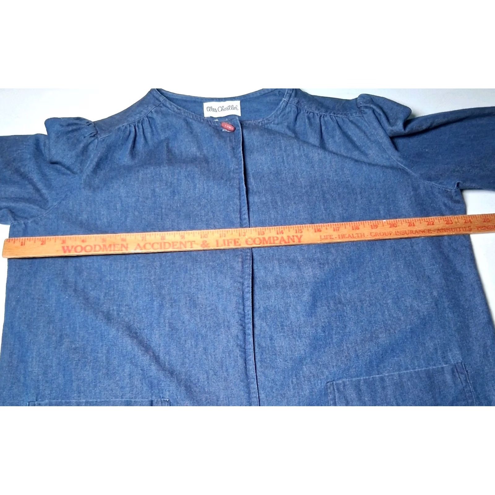 Vintage VINTAGE Wes Chestler Cross Stitch Chambray Shirt Blue Large L/XL Blue Shirt Woman Size L / US 10 / IT 46 - 3 Thumbnail