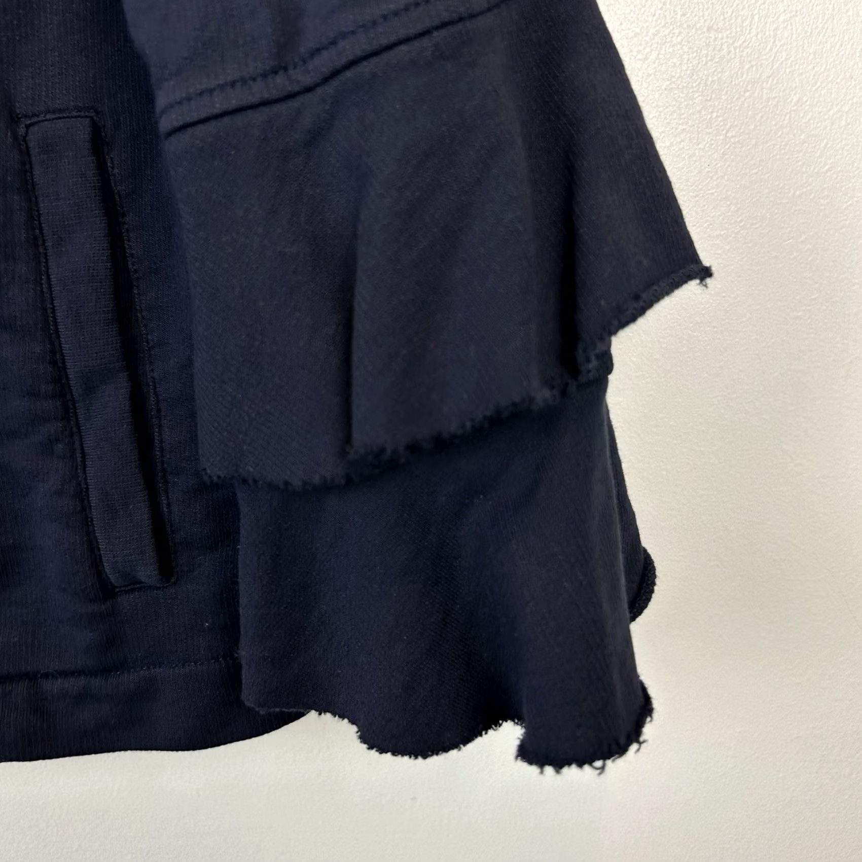 Sanctuary Sanctuary Hooded Jacket Womens Small Regular Fit Navy Blue Ruffle Sleeve Zip All Seasons Fall Spring Summer Winter Jacket Size S / US 4 / IT 40 - 7 Thumbnail