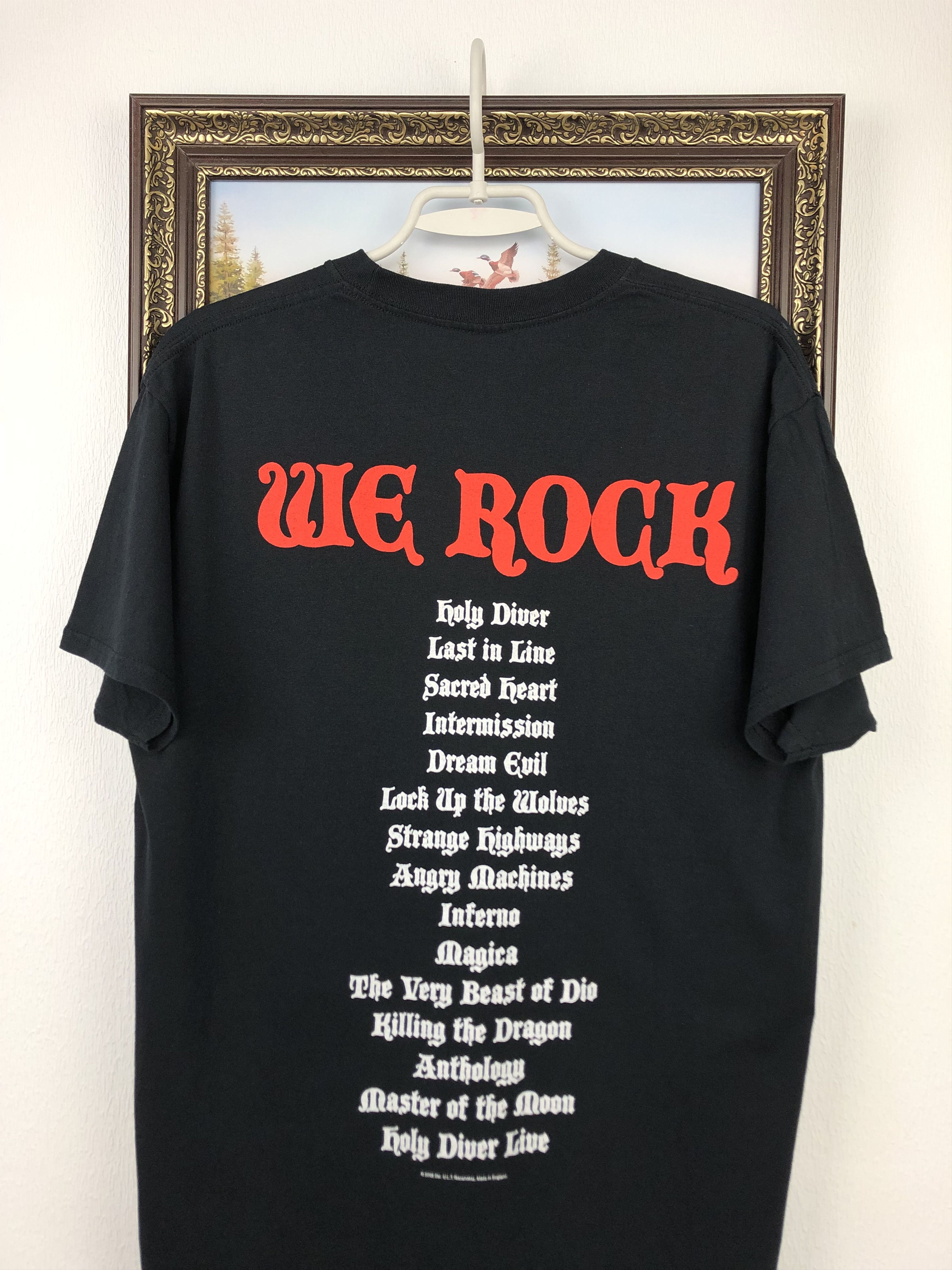 Band Tees Vintage Dio Tour Shirt Band Tee Over Print Black Mens Metal Size US M / EU 48-50 / 2 - 8 Thumbnail