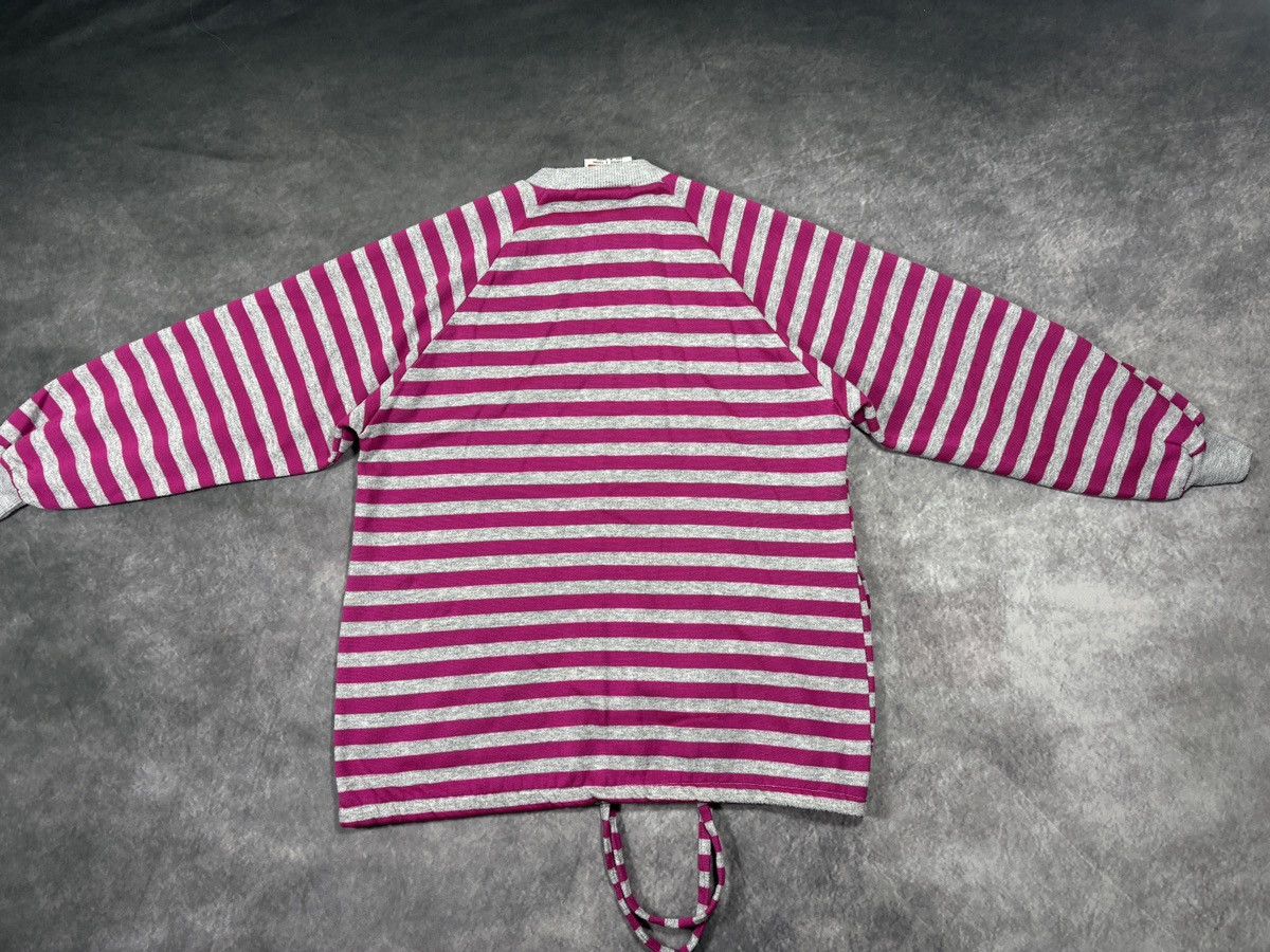Vintage 1980s Vintage Sweatshirt Striped Crewneck Drawstring Crop 80 Size S / US 4 / IT 40 - 16 Thumbnail
