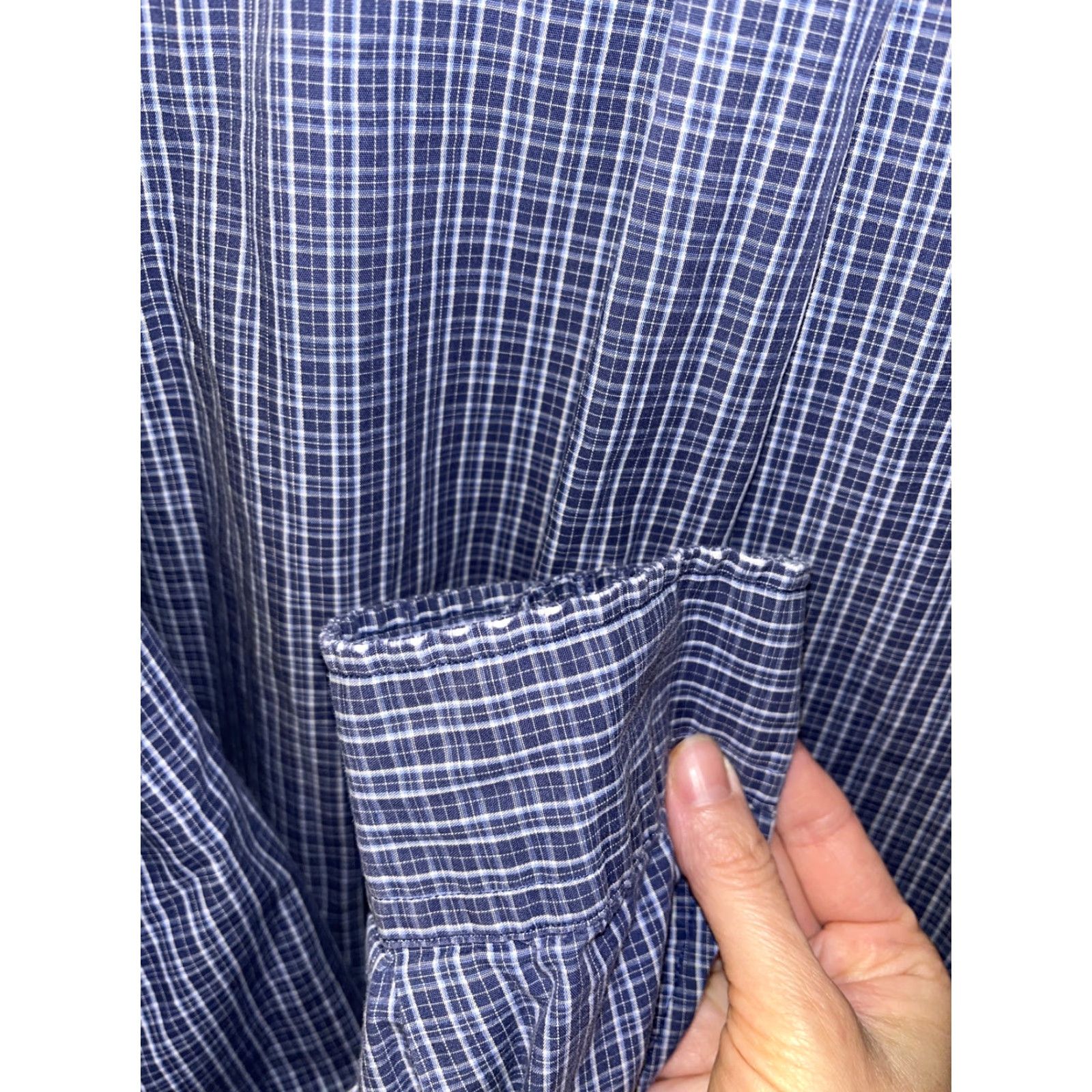 Polo Ralph Lauren Vintage Polo Ralph Lauren Blaire Fit Men's Shirt XL Blue Plaid Button-Down Cotton Casual Business Travel Wedding Mens Size US XL / EU 56 / 4 - 7 Thumbnail