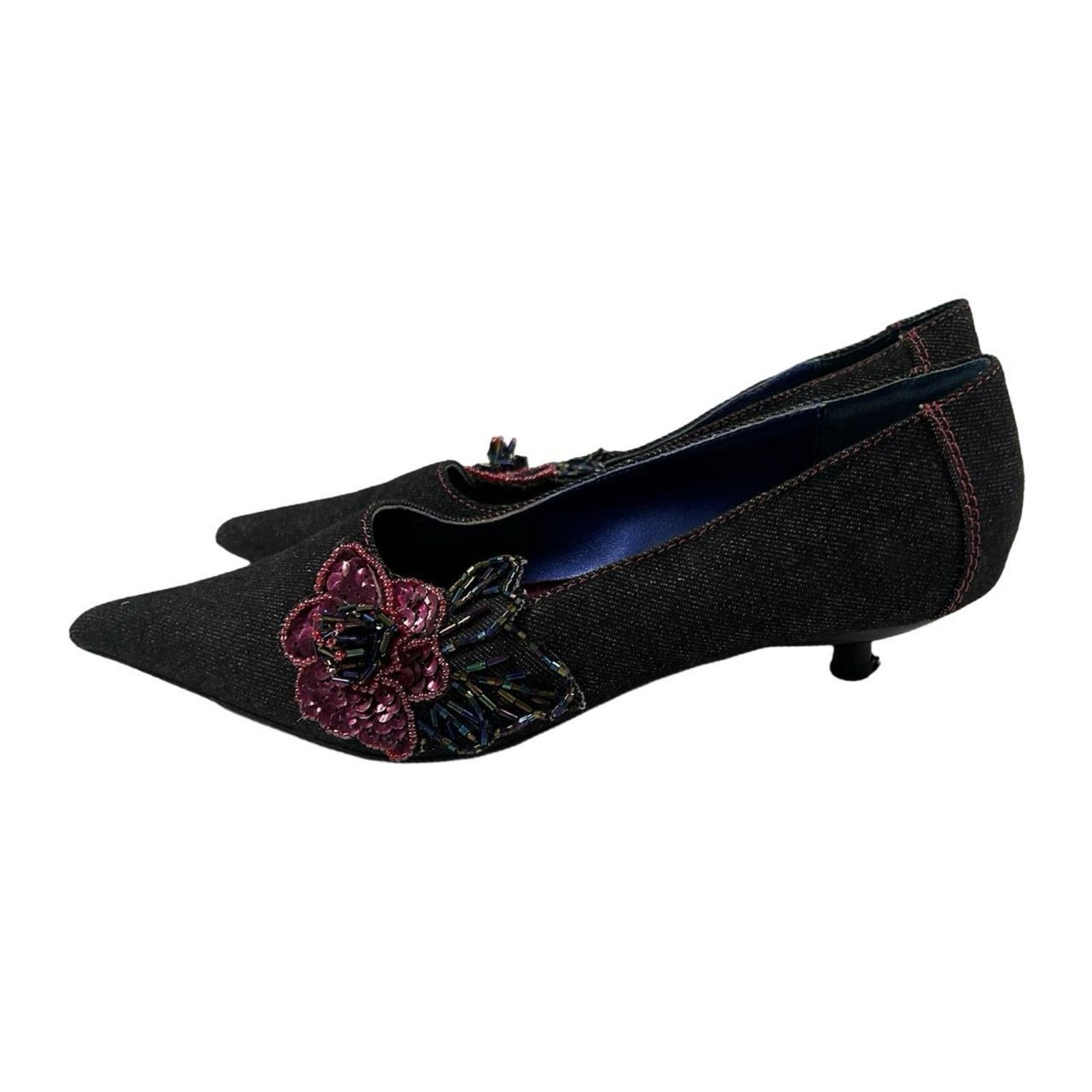 Steve Madden Y2k kitten heels Steve Madden point toe beaded sz 6 Size US 6 / IT 36 - 5 Thumbnail