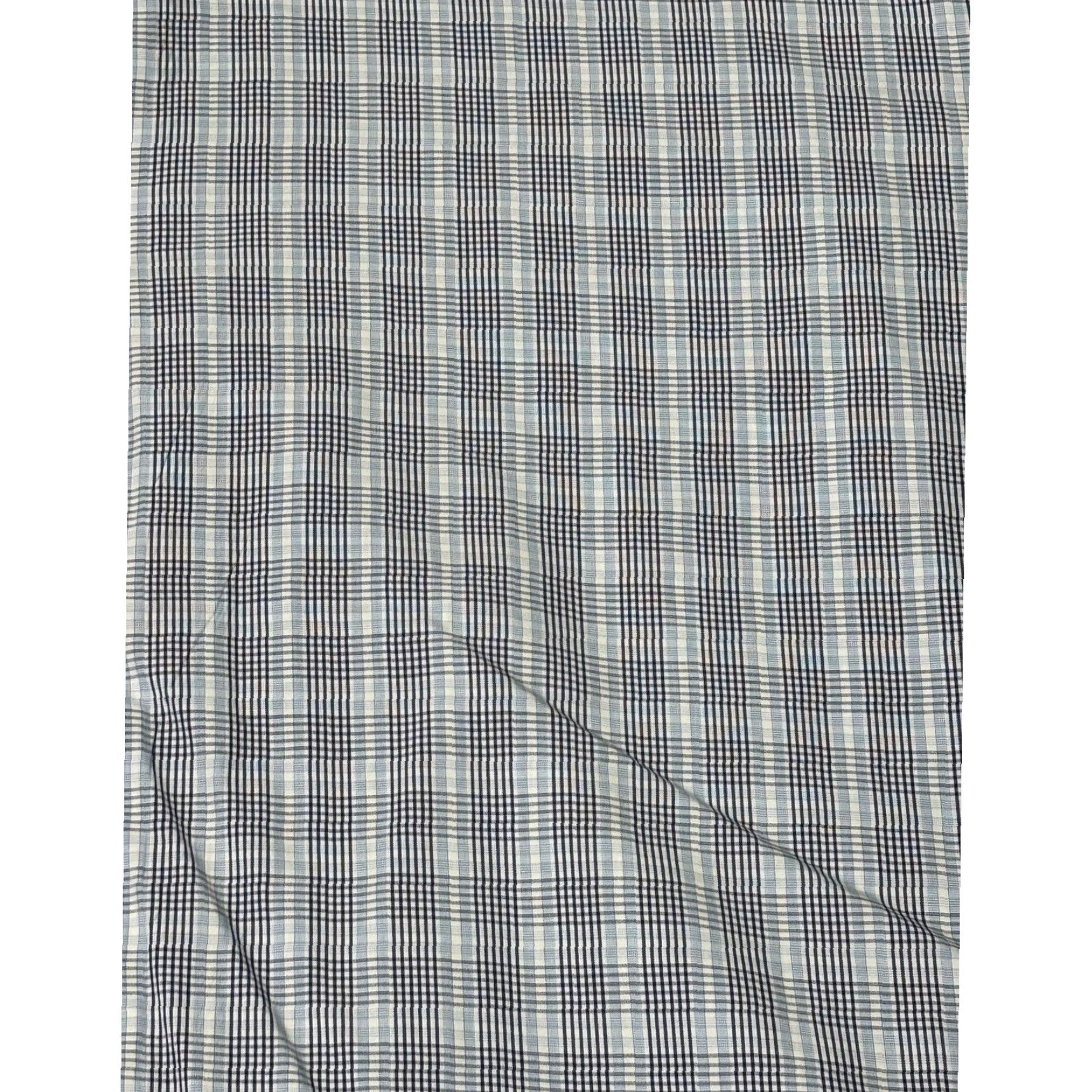 David Donahue David Donahue Shirt Dress Plaid Blue White Button Down Men 16.5 36 37 Cotton Long Sleeve Collar Point Business Casual Mens Size 40R - 2 Thumbnail