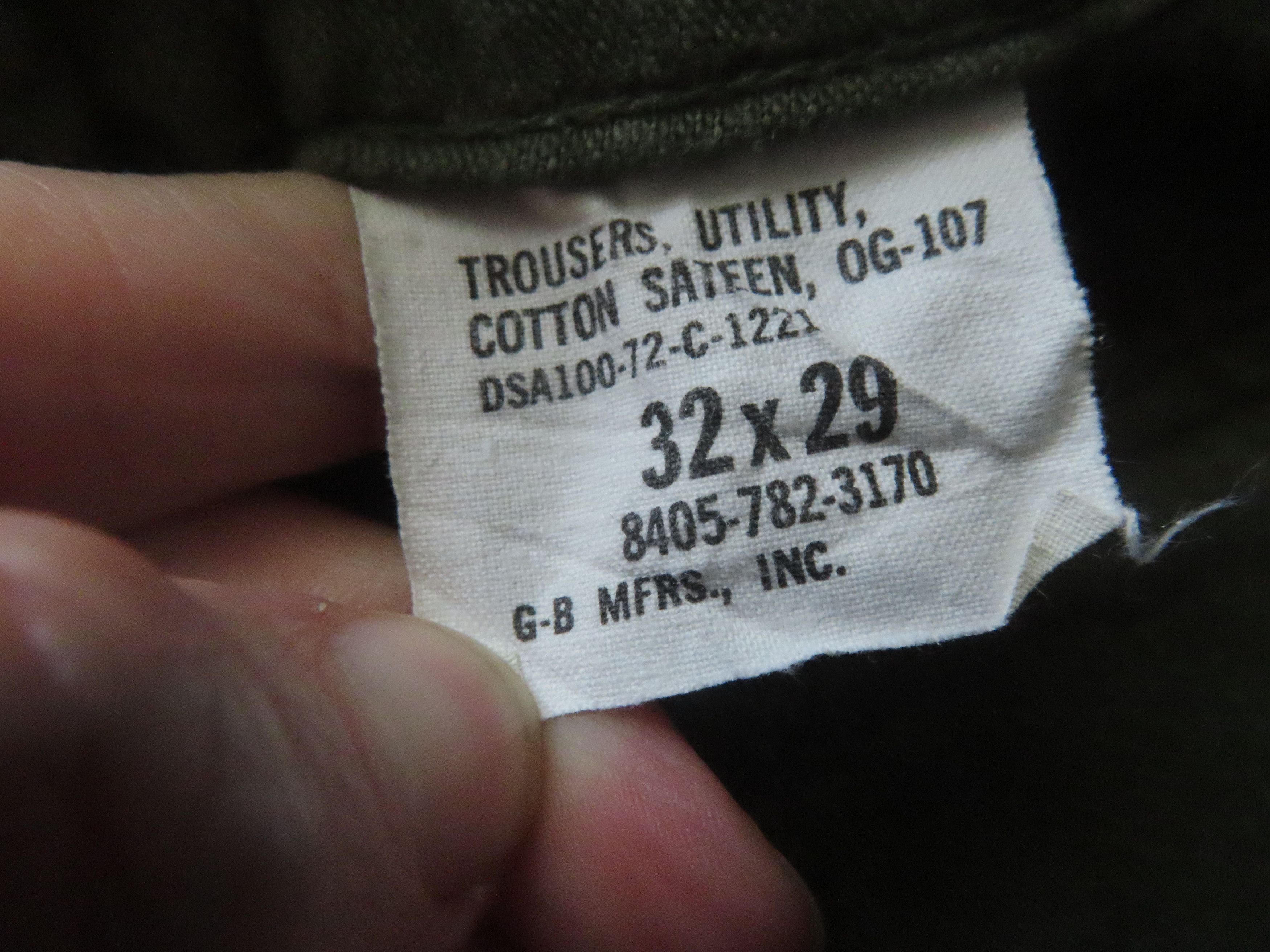 Vintage Vietnam Era Sateen Utility Pant 1972 US Army Trousers OG-107 Size US 32 / EU 48 - 5 Thumbnail