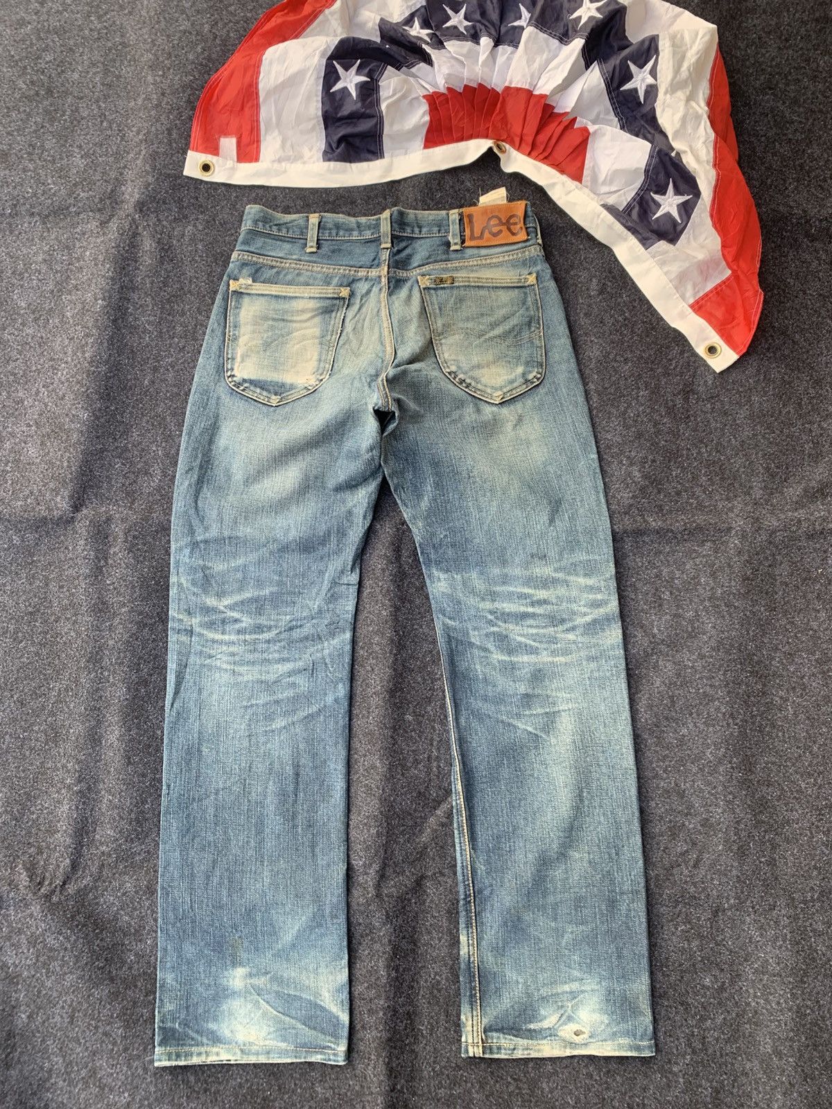 Lee Vintage Lee Rider made in Japan faded blue organic carton. Size US 30 / EU 46 - 2 Thumbnail
