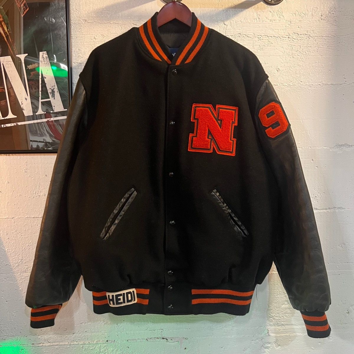 Holloway Vintage 90's Leather Varsity Letterman Jacket With Chenille Size US XL / EU 56 / 4 - 1 Thumbnail