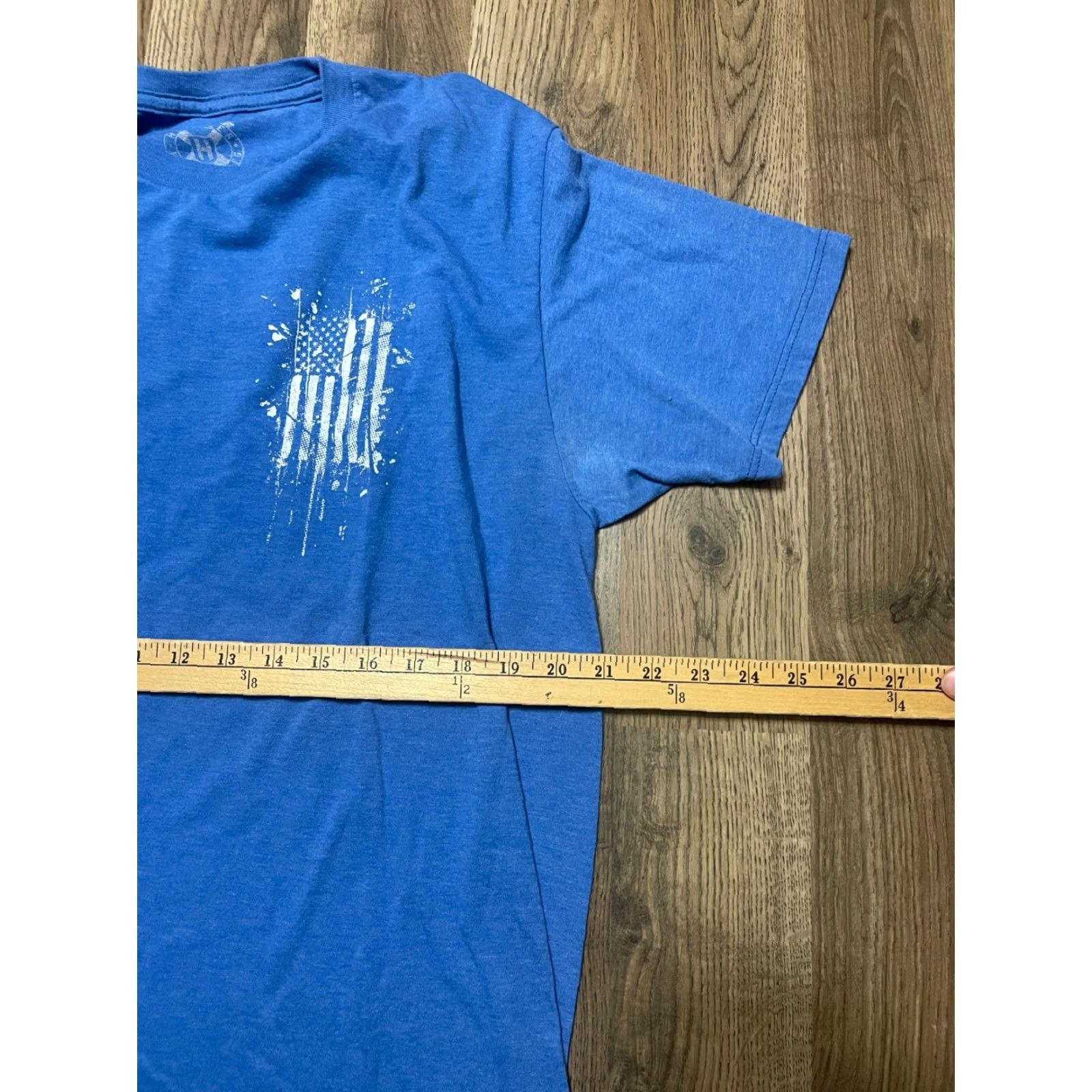 Vintage MFG Howitzer Patriot Shirt Mens Large White Print USA FLAG T-Shirt Short Sleeve Blue Graphic Print Size US L / EU 52-54 / 3 - 6 Thumbnail