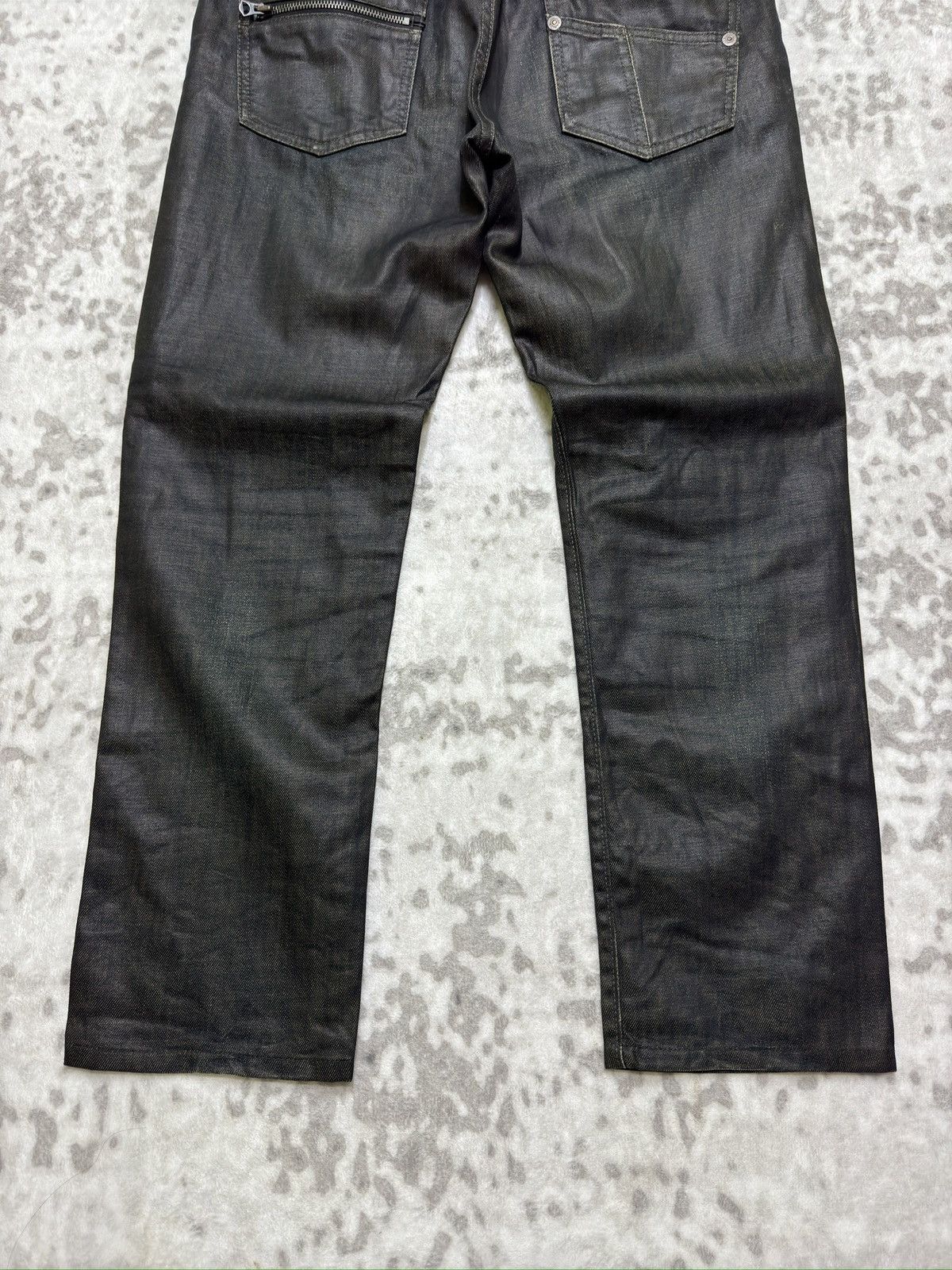 Vintage Back Number Vintage Waxed Washed Claw Marks Denim Japan Size US 34 / EU 50 - 11 Thumbnail