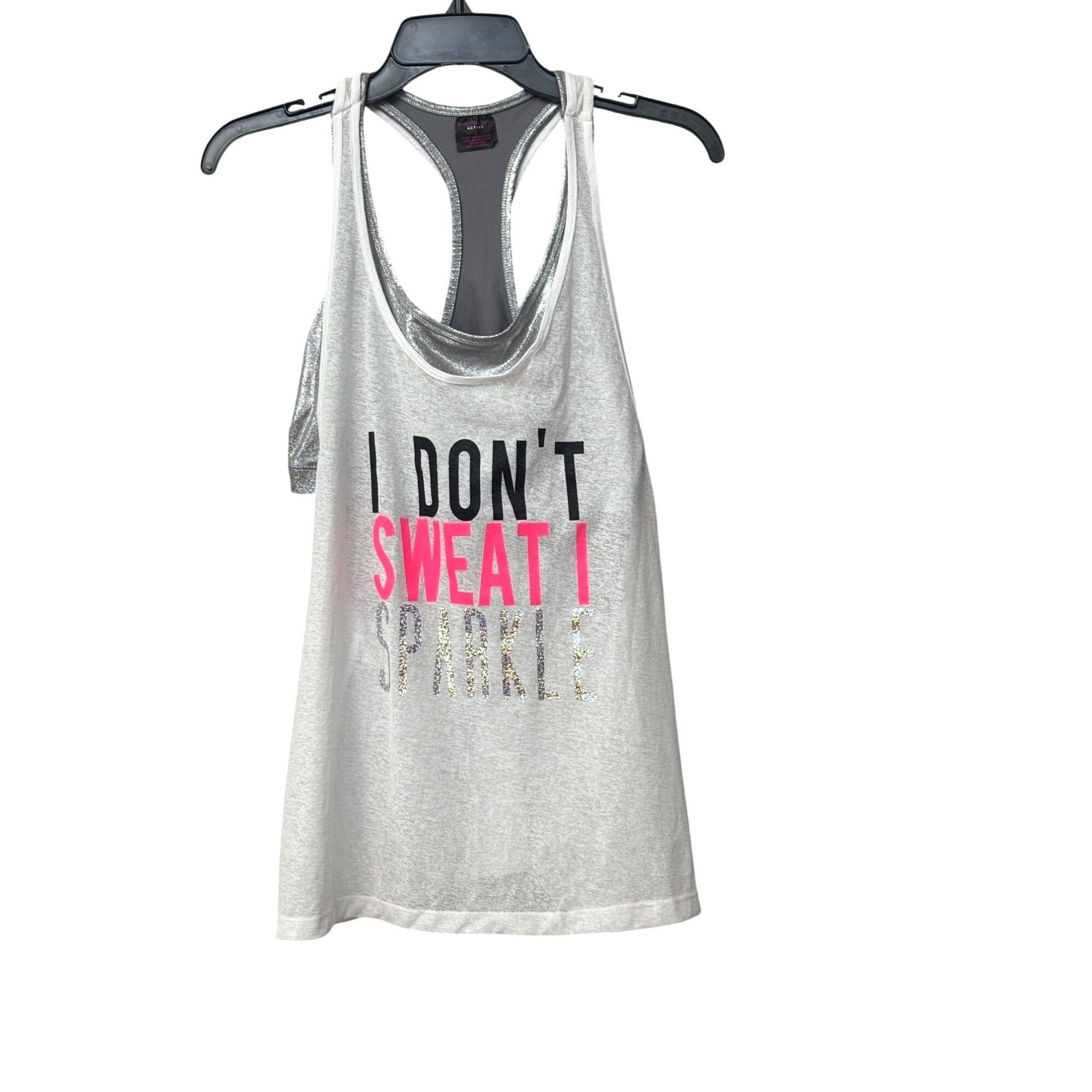 Other Material Girl Active Juniors' Layered-look Graphic Tank Top, Size L / US 10 / IT 46 - 4 Thumbnail