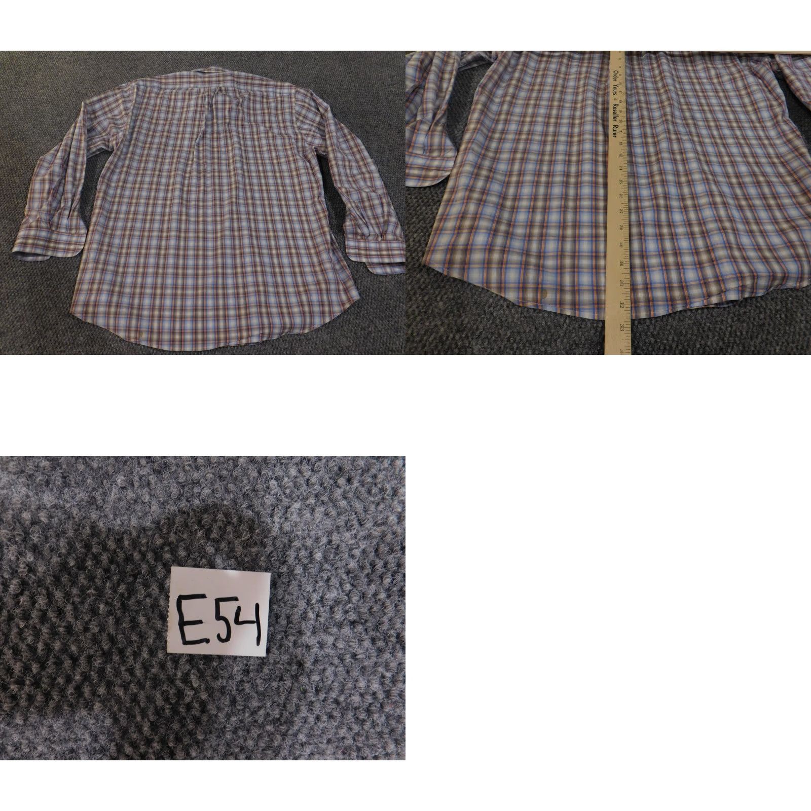 Faconnable Faconnable Shirt Mens Medium Multicolor Plaid Button-Down Relaxed Fit Pocket Shirt Size US M / EU 48-50 / 2 - 8 Thumbnail