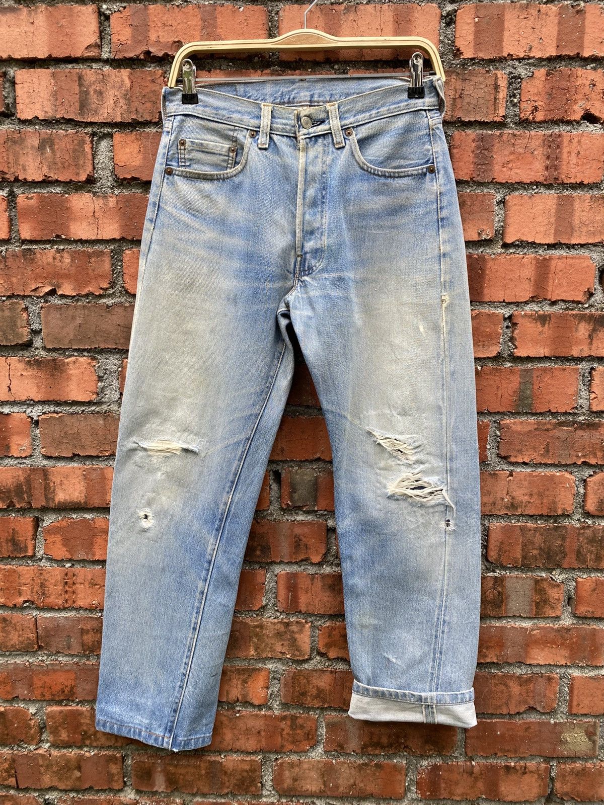 Levi's Vintage Clothing W30x29.5 Vintage levi's 501 redline distressed made in USA Size US 30 / EU 46 - 1 Thumbnail