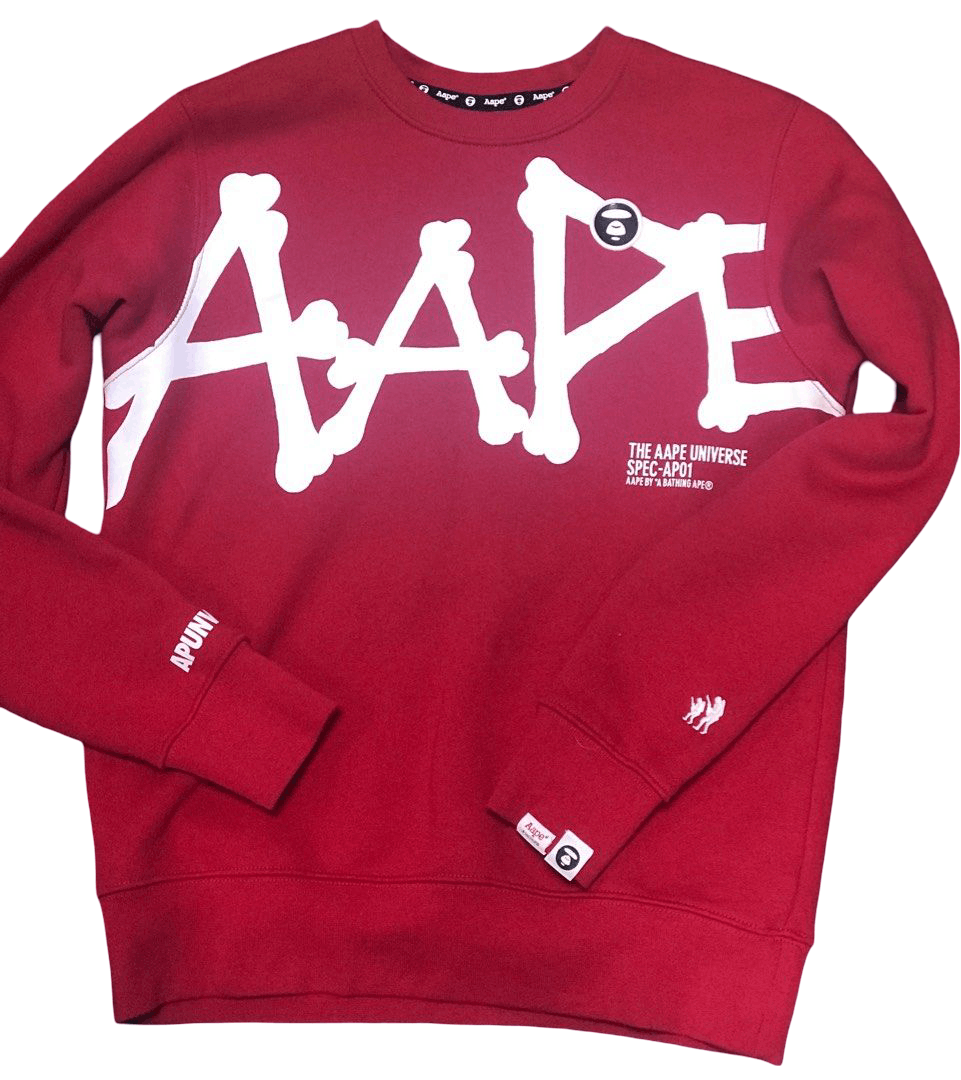 Aape × Bape AAPE Red Crewneck Sweatshirt Size US S / EU 44-46 / 1 - 1 Thumbnail