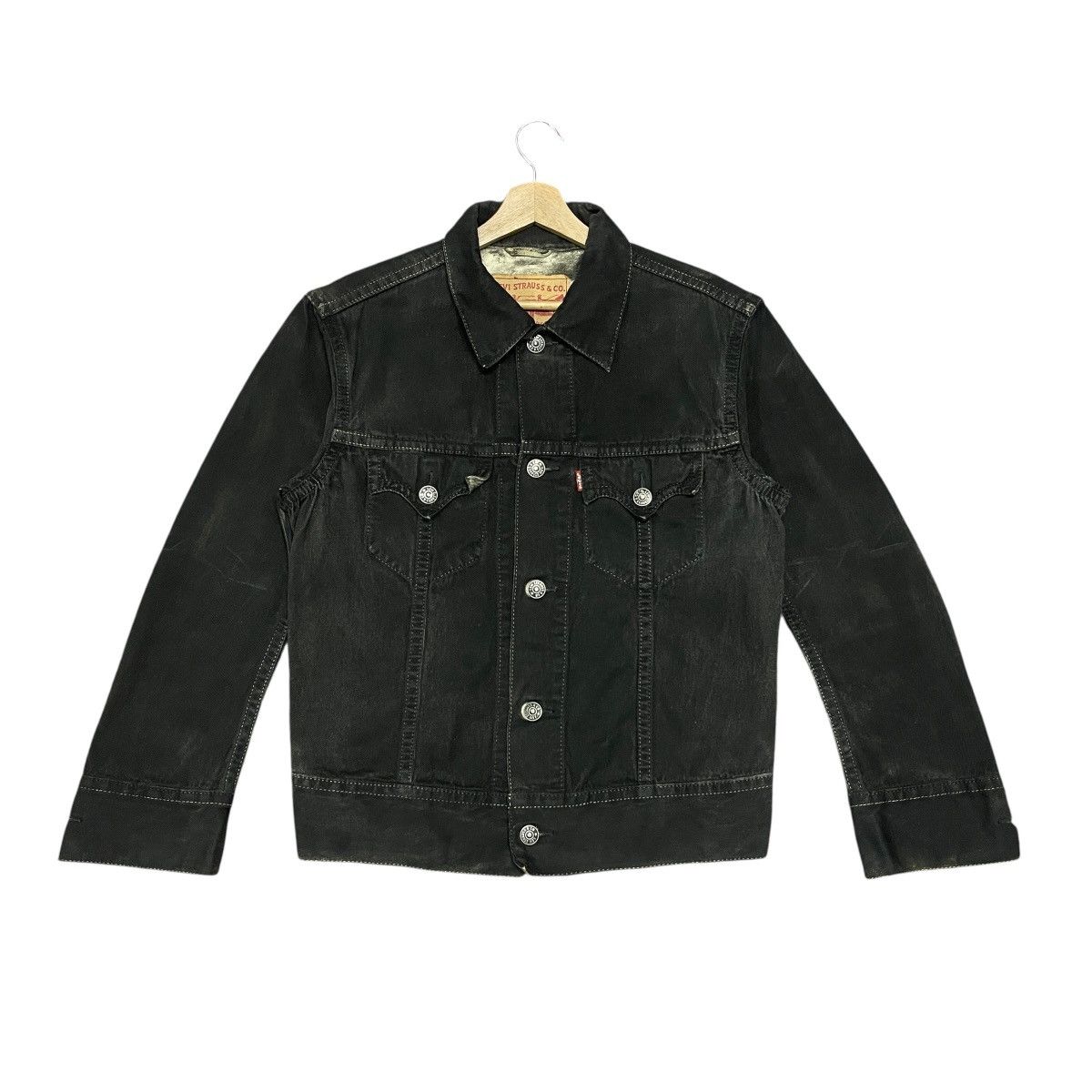 Levi's Vintage Y2k Levi’s Custom Split Bleach Denim Trucker Jacket Size US L / EU 52-54 / 3 - 2 Thumbnail