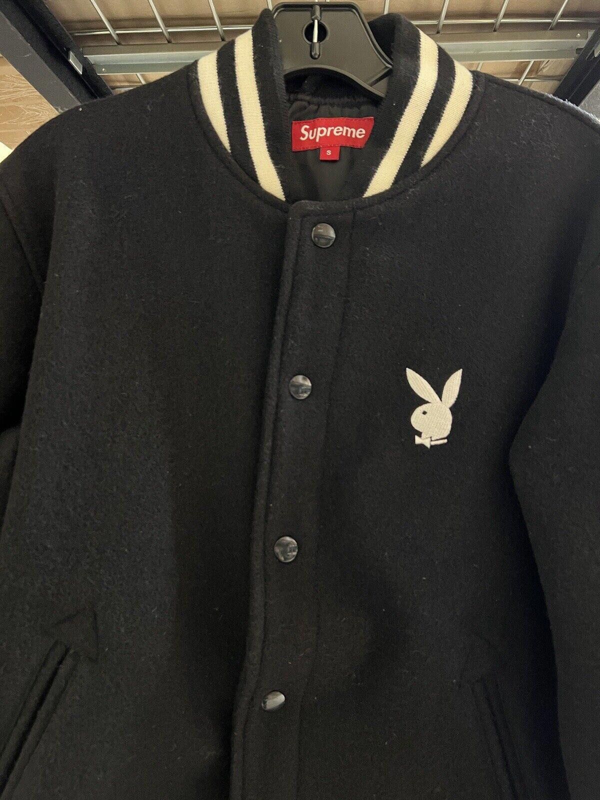 Supreme 2011 PRE OWNED SUPREME X PLAYBOY BLACK VARSITY JACKET Size US S / EU 44-46 / 1 - 3 Thumbnail