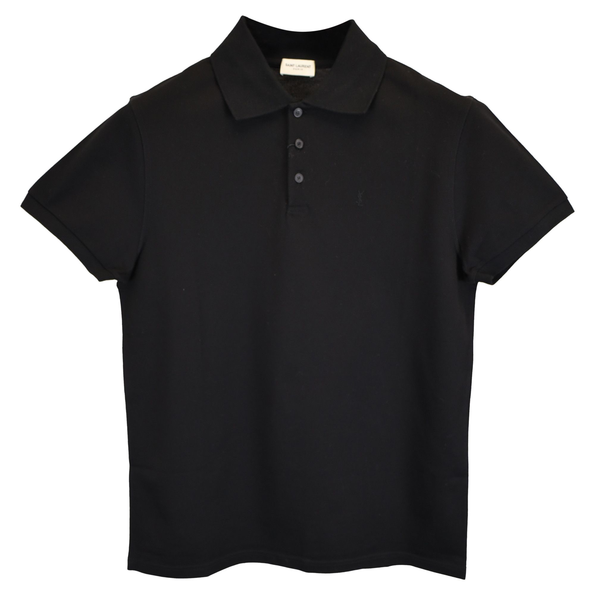 Saint Laurent Paris Saint Laurent Paris Cassandre Polo Shirt in Black Cotton Size US XS / EU 42 / 0 - 1 Thumbnail