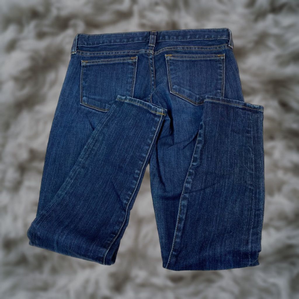 J.Crew J.CREW Toothpick Jeans Teen Junior Size 25 Skinny Low Rise Denim Dark Wash Shirt Size 42" / US 20 - 1 Thumbnail