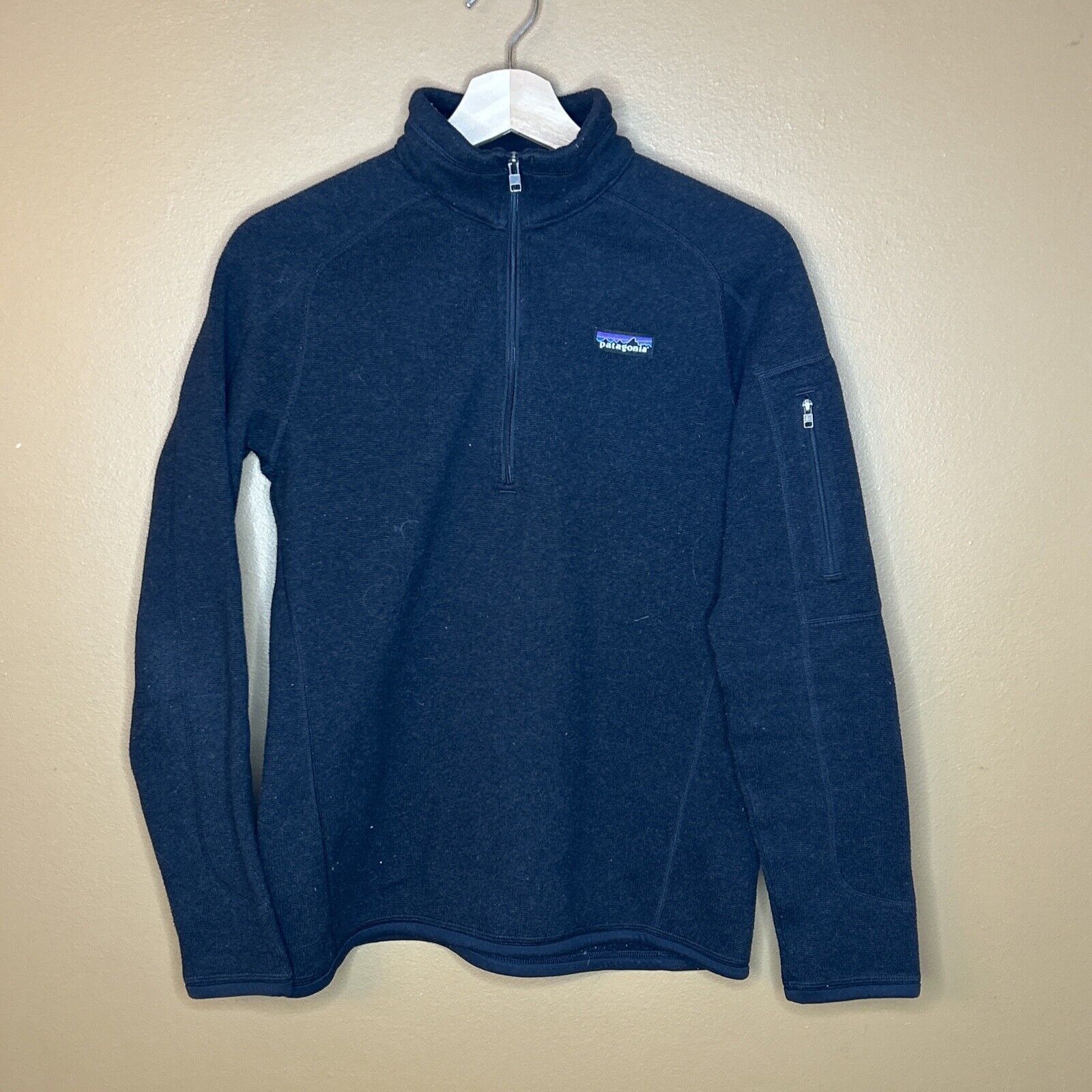 Patagonia Navy Blue Recycled store Cashmere 1/4-Zip Sweater Pullover