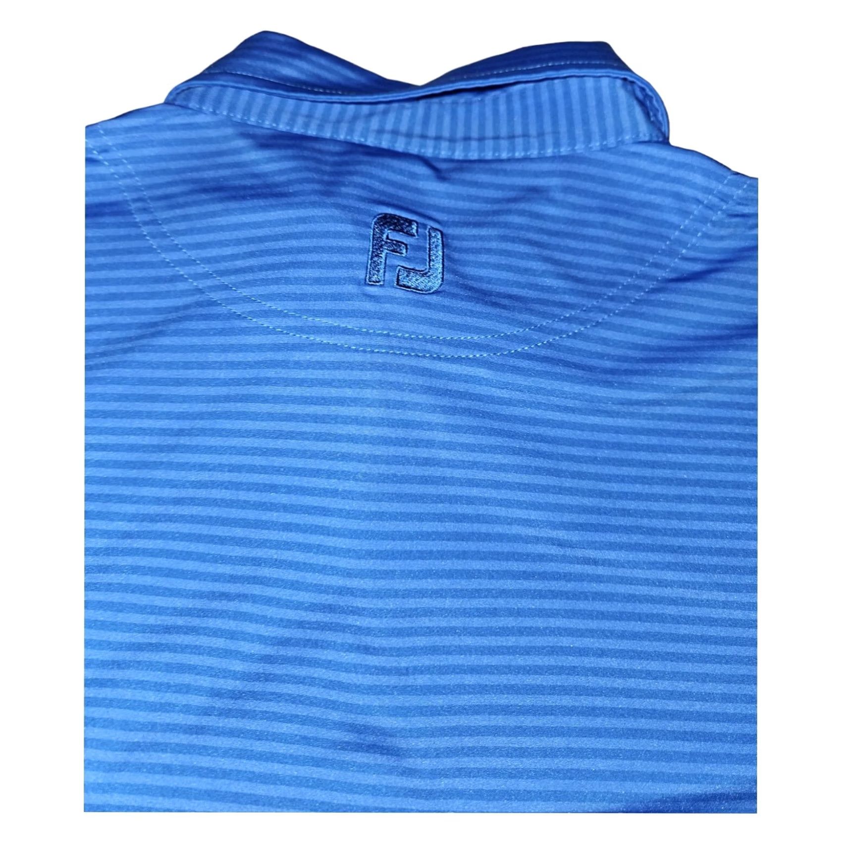 Footjoy FootJoy Polo Shirt Men's XL Short Sleeve Blue Striped Embroidered Golf Size US XL / EU 56 / 4 - 7 Thumbnail