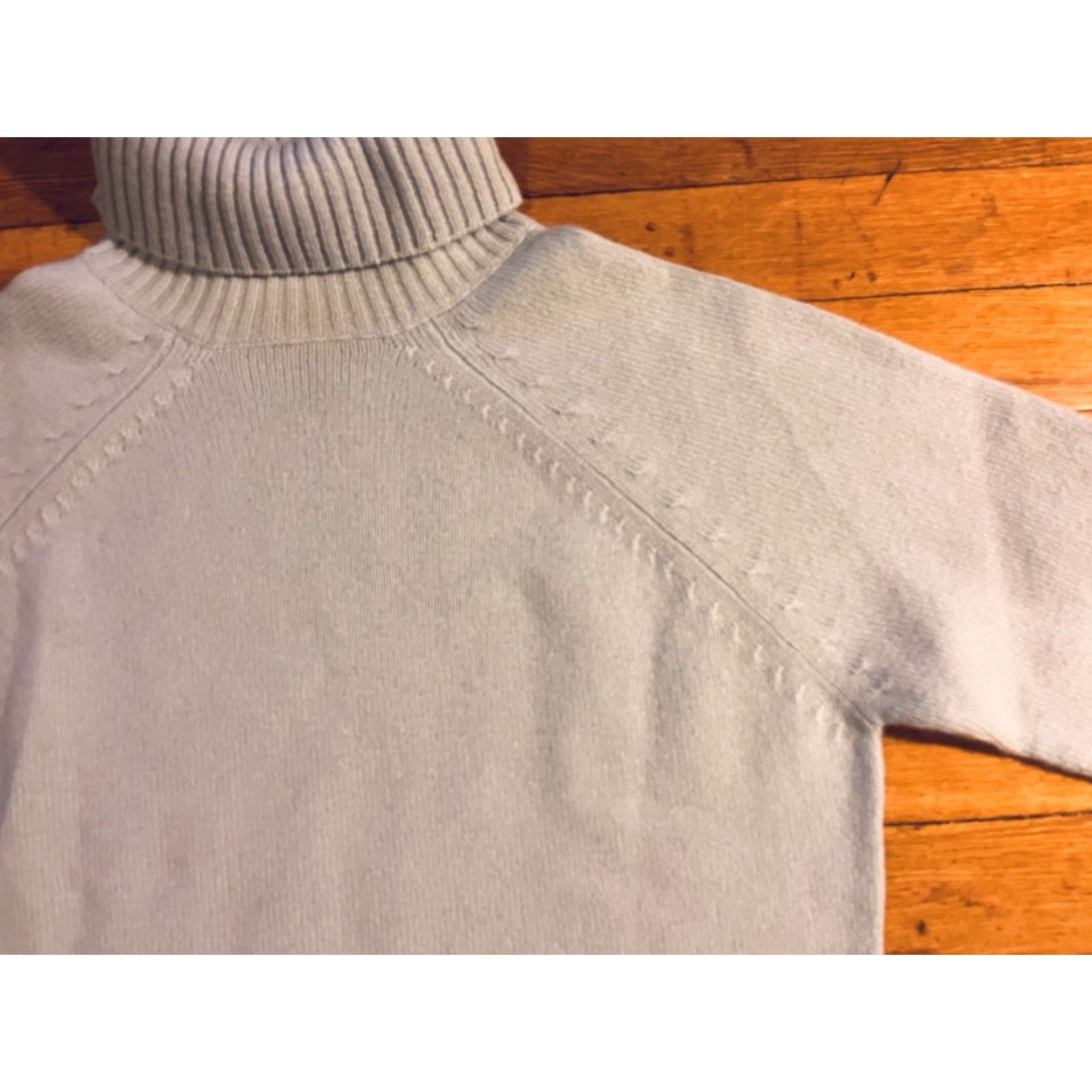 Vintage C3 100% Cashmere Turtleneck Sweater Women’s Large Blue Shirt Womens L Pullover Knitting Classic, Designer, Outdoor Vintage: No Size L / US 10 / IT 46 - 3 Thumbnail