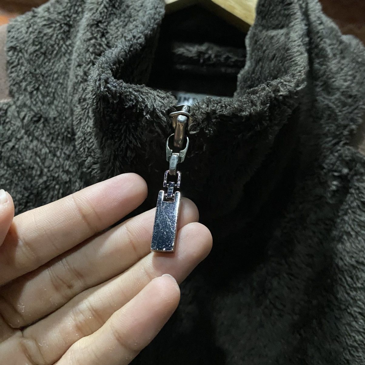 Katharine Hamnett London Vintage fleece-lined bomber jacket with suede-like panels Size US M / EU 48-50 / 2 - 10 Thumbnail
