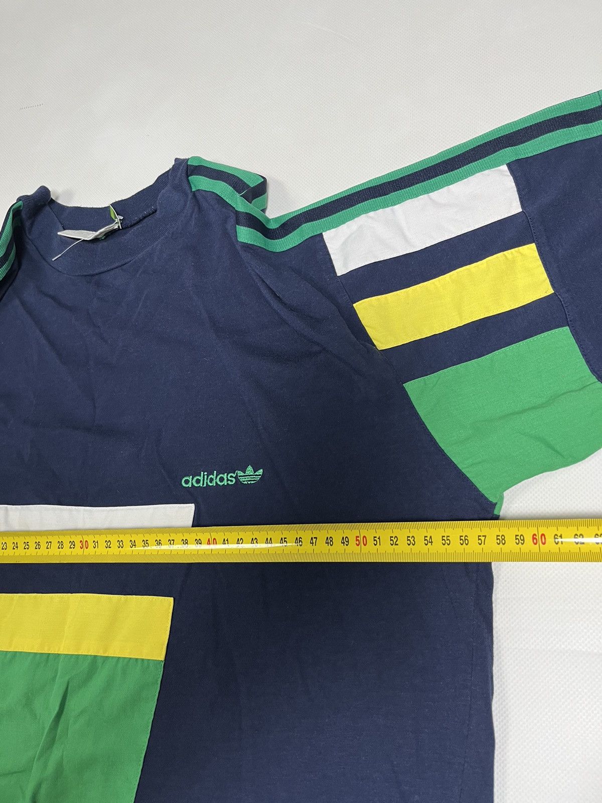 Adidas × Vintage 🦖VINTAGE 🦖 Adidas Brasil Striped Blue Jersey eqt Tee shirt Size US L / EU 52-54 / 3 - 12 Thumbnail