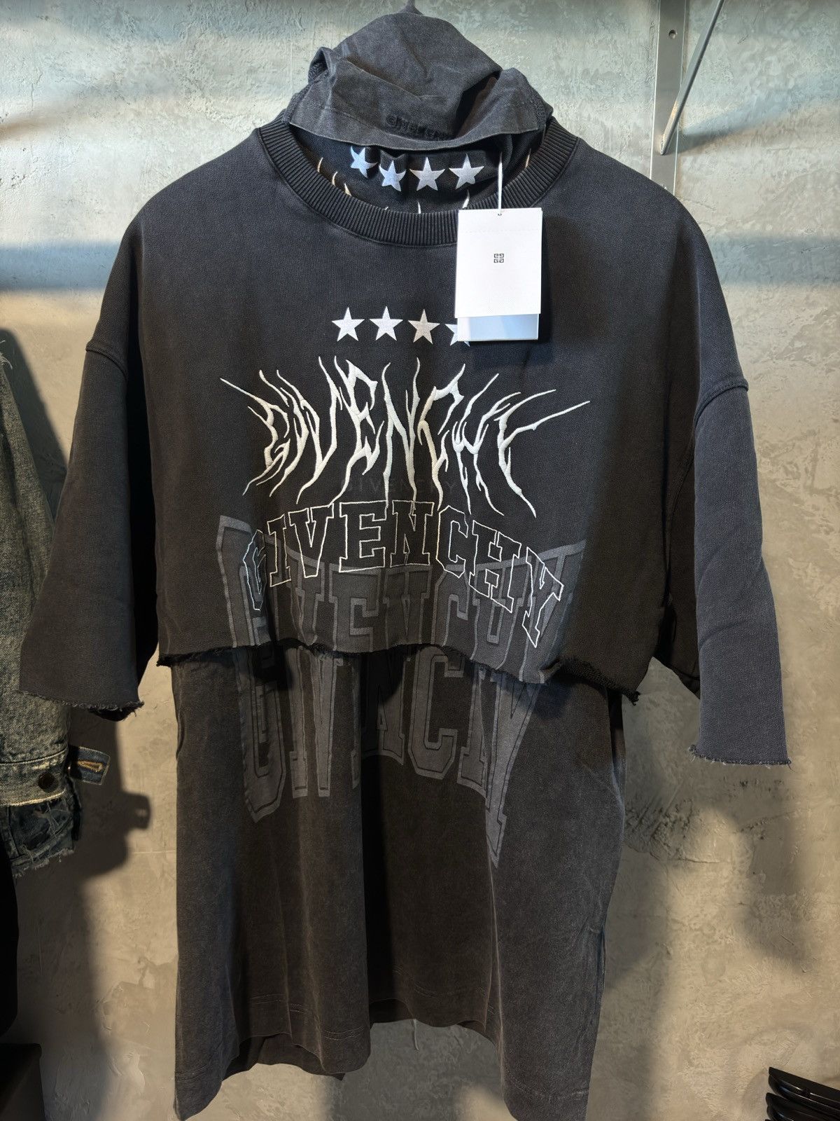 Givenchy Layered Tshirt with Balaclava Hood Size US L / EU 52-54 / 3 - 1 Thumbnail